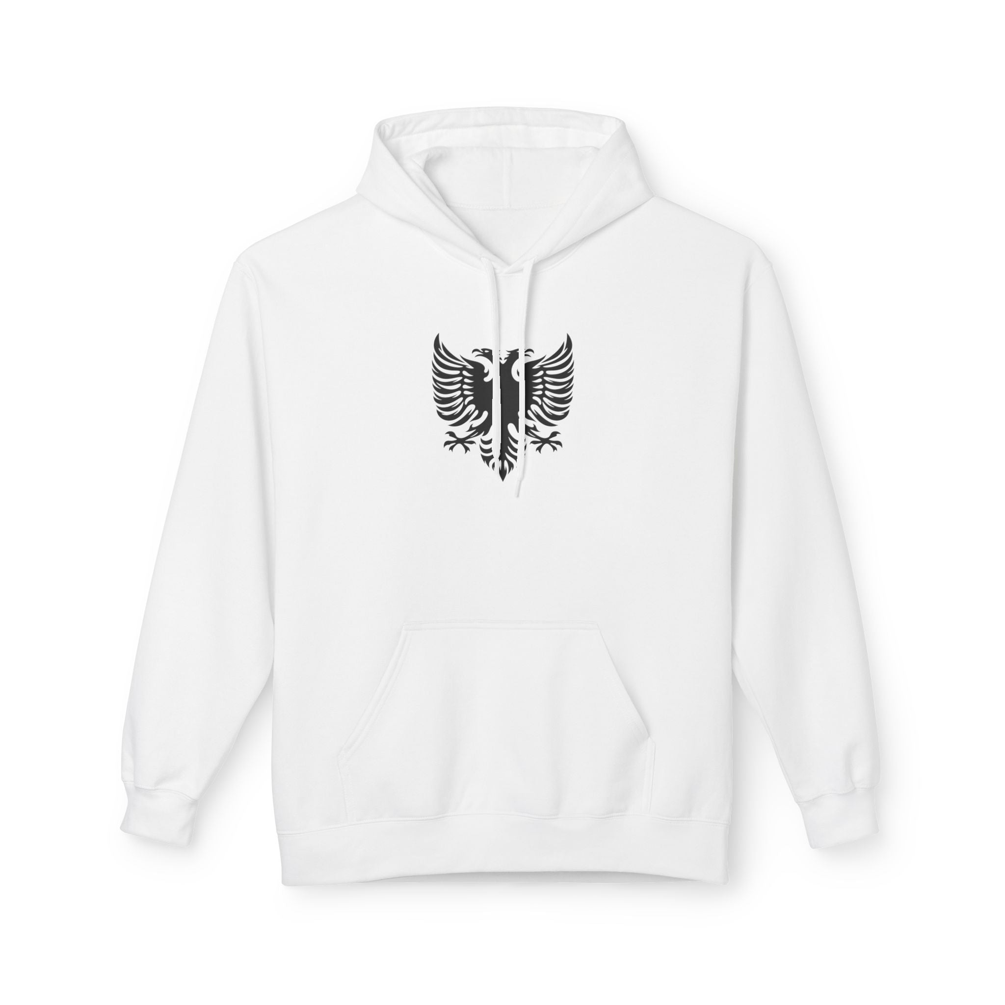 Unisex Midweight Softstyle Fleece Hoodie - Tribal Eagle Design - Albanian Origins