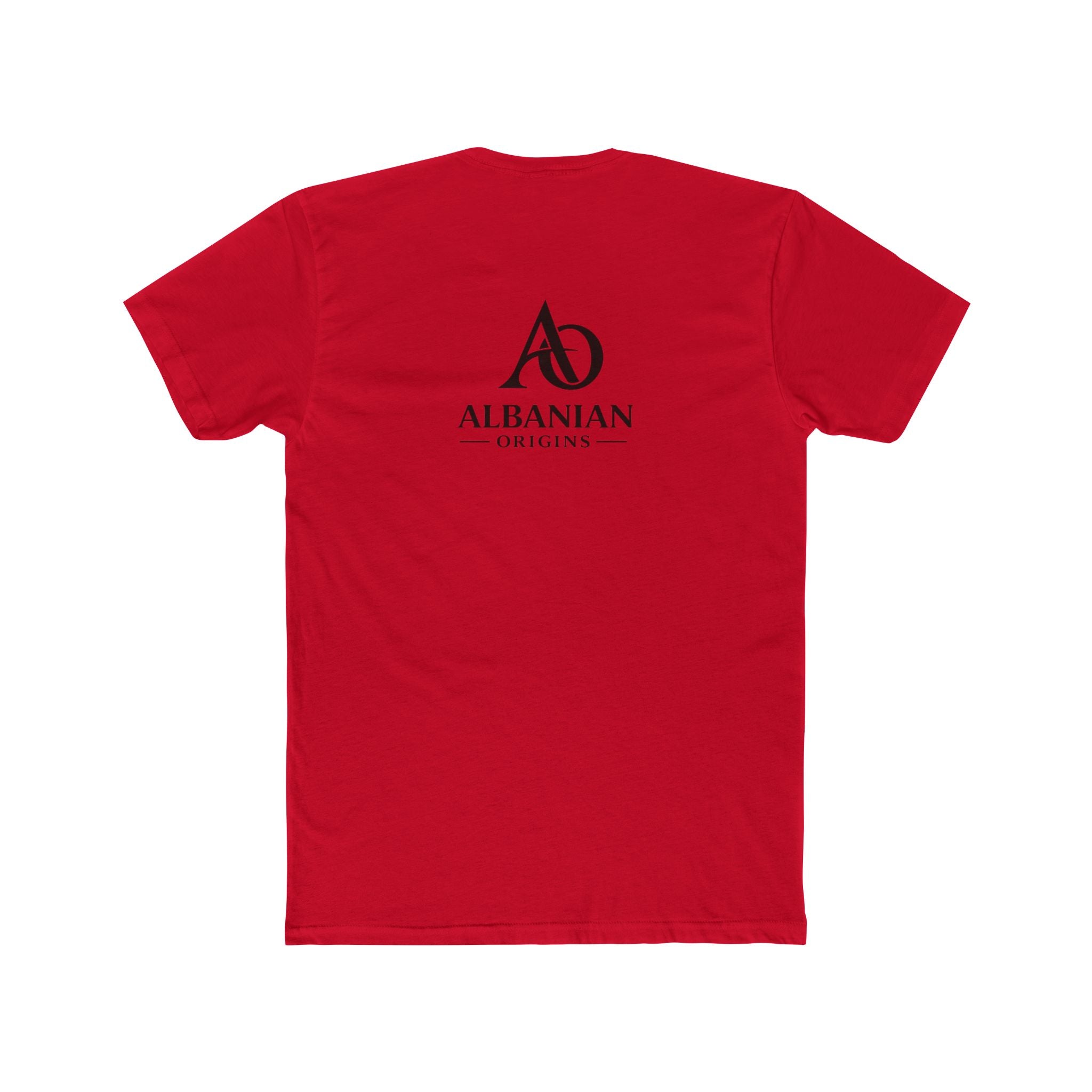 Unisex Cotton Crew Tee - Tribal Eagle Design - Albanian Origins Logo