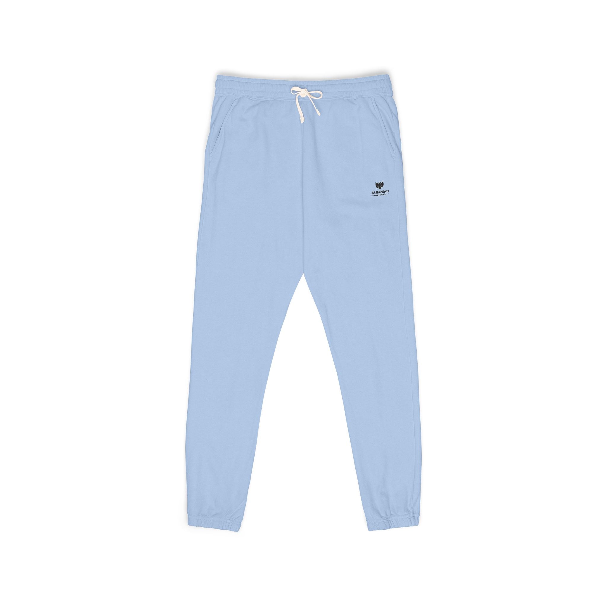 Unisex Garment-Dyed Fleece Sweatpants - Albanian Origins Eagle Design