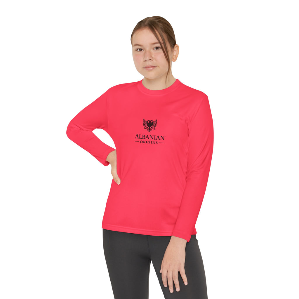 Youth Long Sleeve Competitor Tee - Albanian Origins Eagle