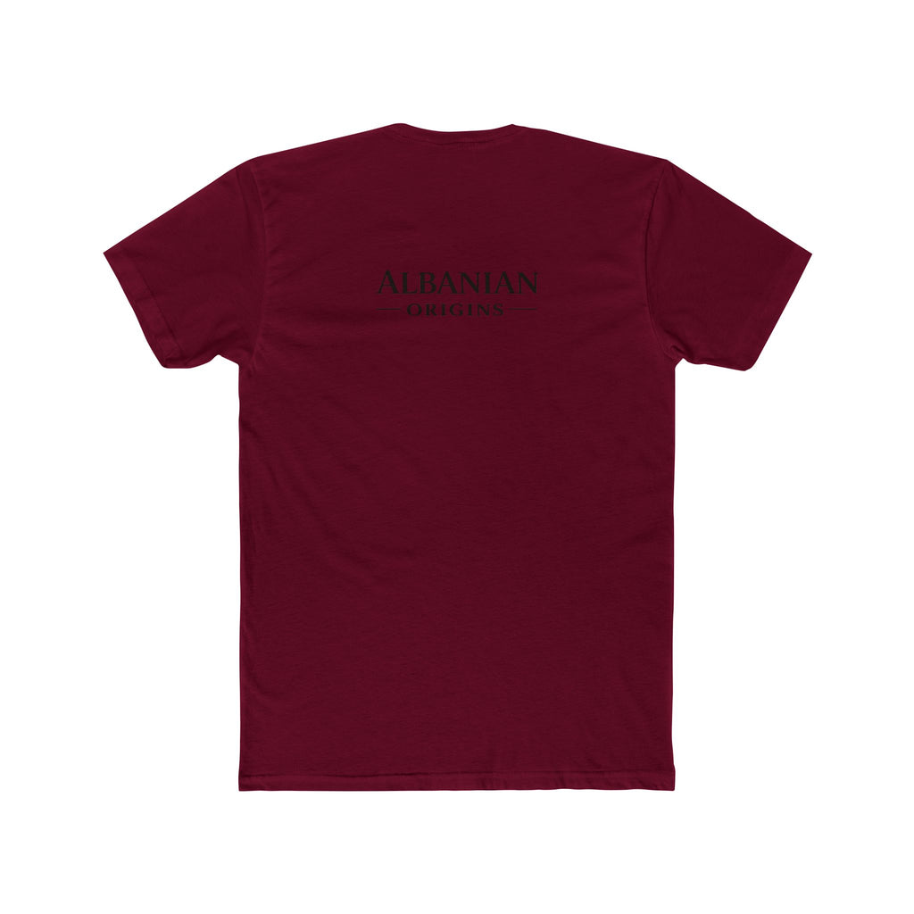 Unisex Cotton Crew Tee - Tribal Eagle Design - Albanian Origins