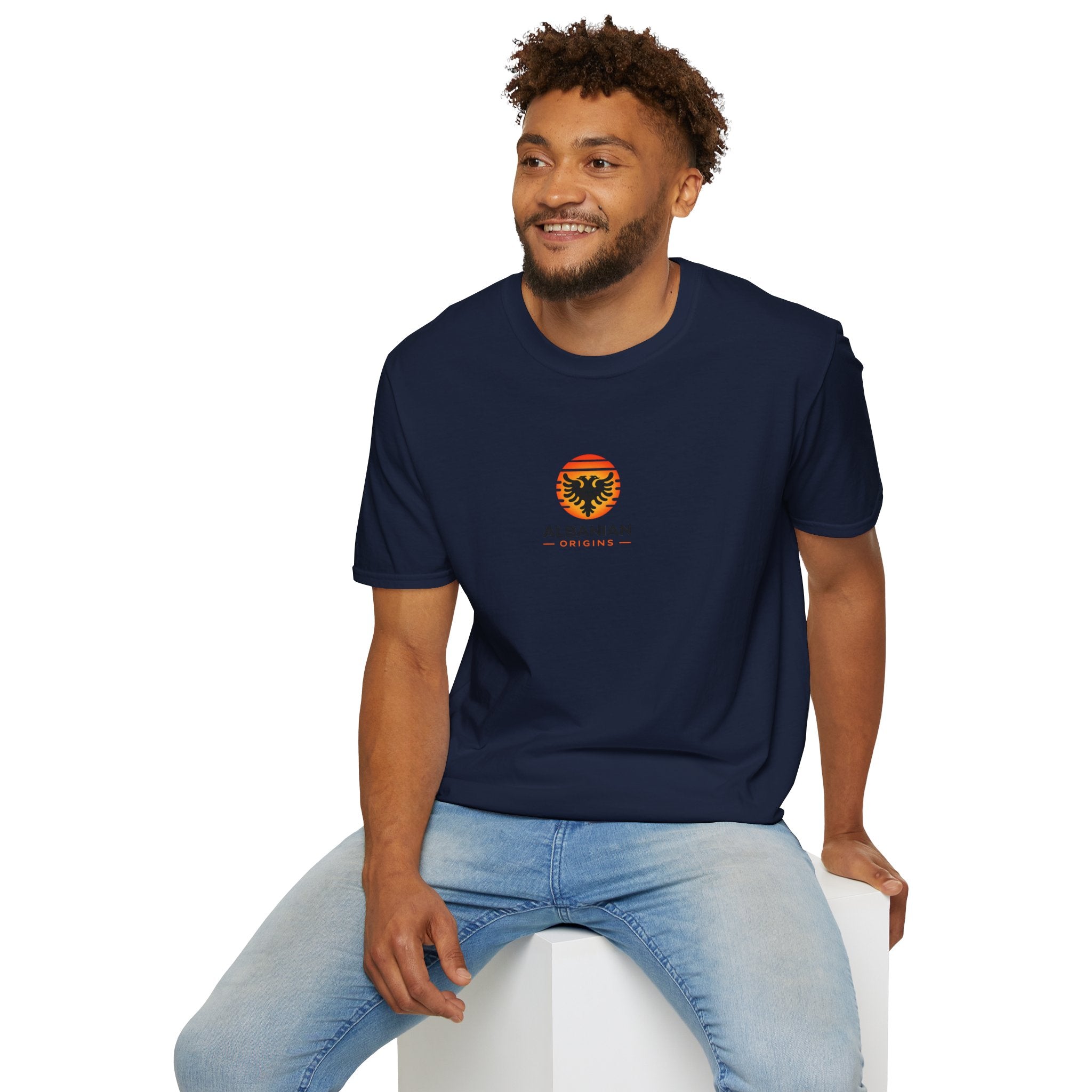 Unisex Softstyle T-Shirt - Albanian Origins Sun Logo