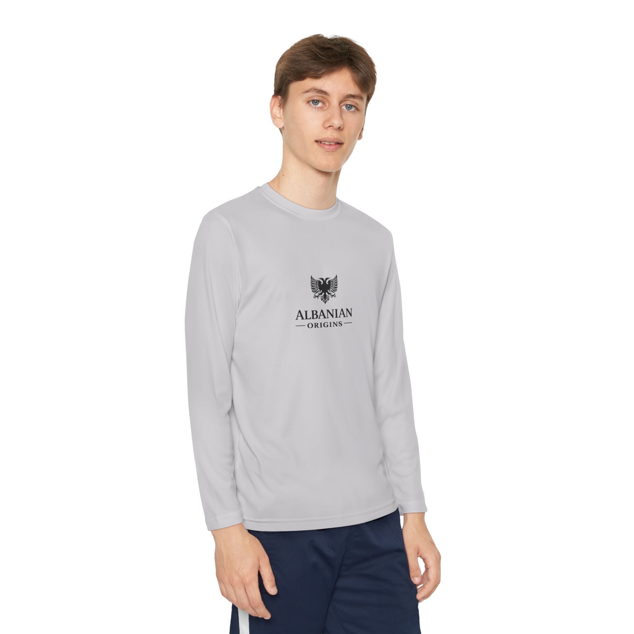 Youth Long Sleeve Competitor Tee - Albanian Origins Eagle