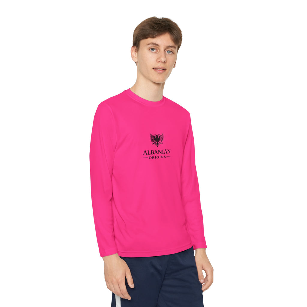 Youth Long Sleeve Competitor Tee - Albanian Origins Eagle