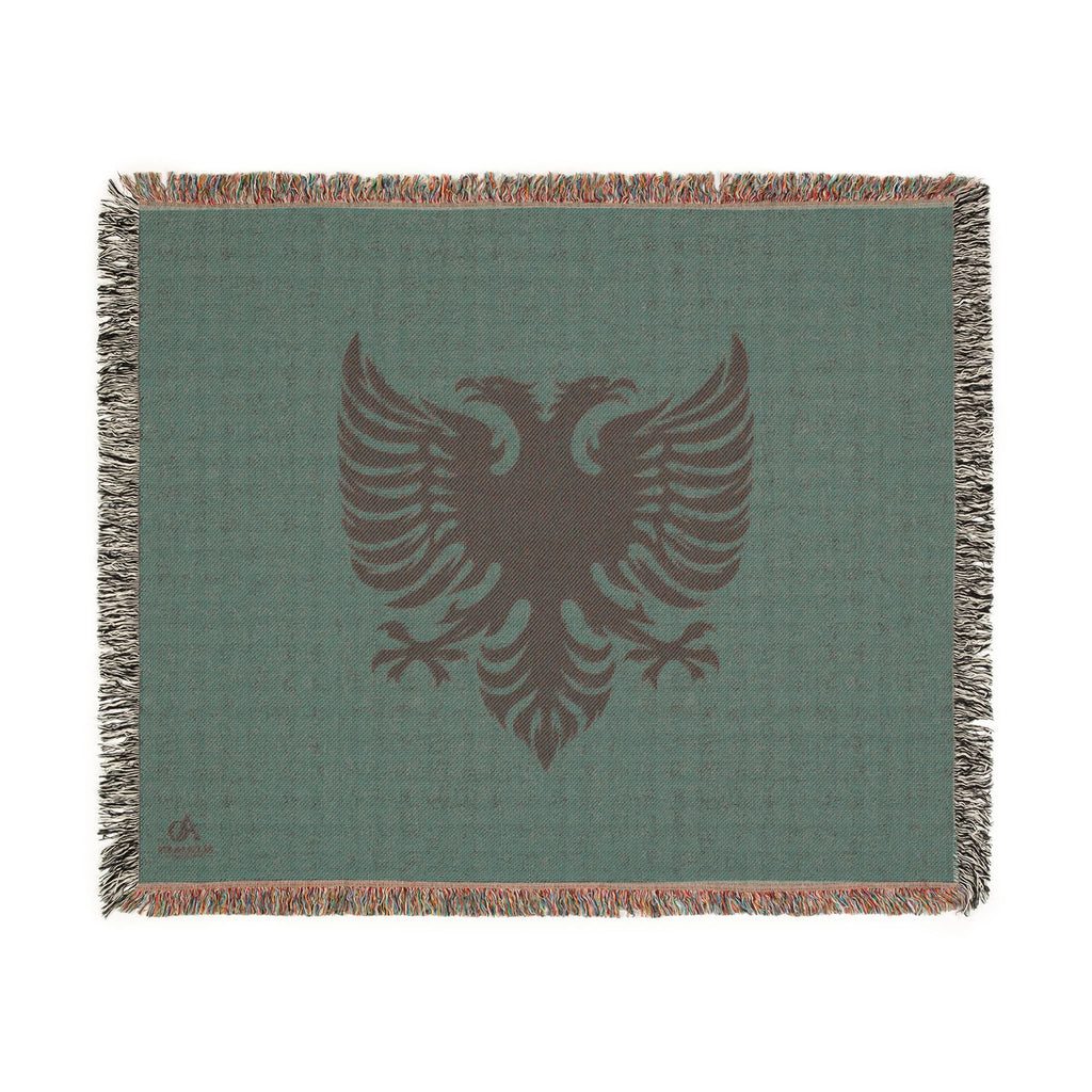 Woven Blanket - Tribal Eagle Design - Albanian Origins Logo