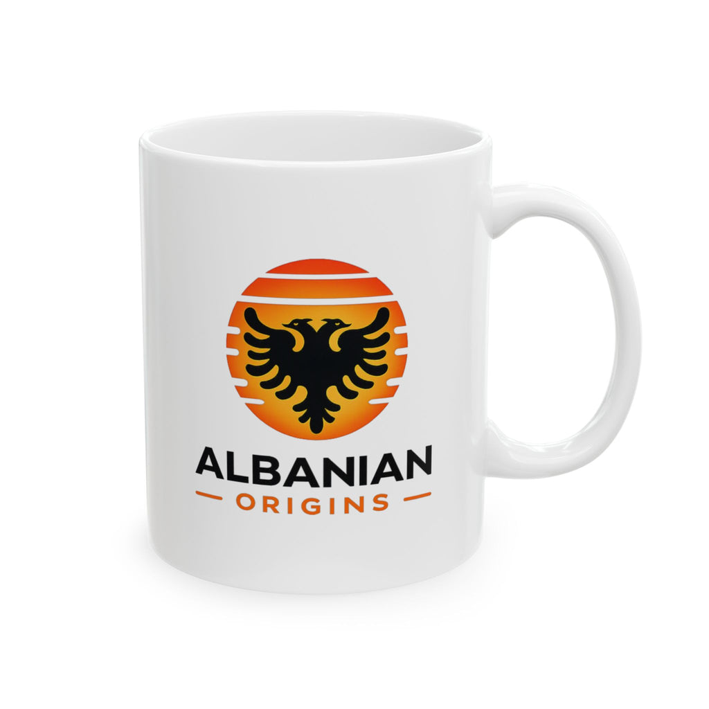 Ceramic Mug, (11oz, 15oz) - Albanian Origins Sun Logo