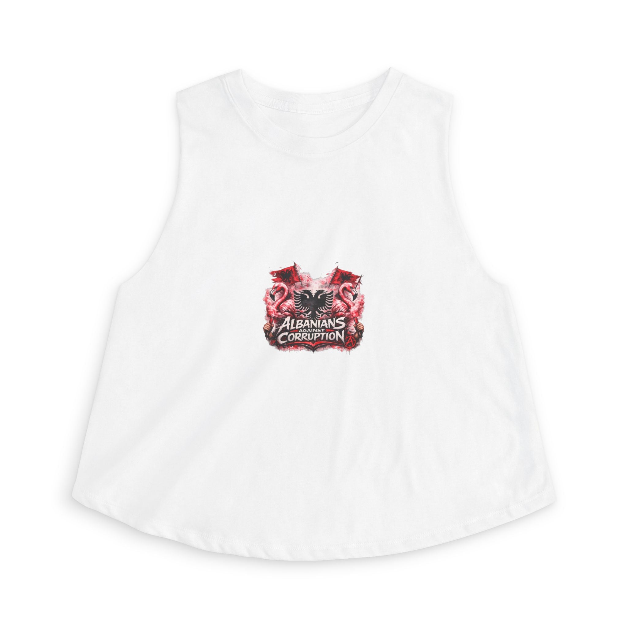 Women's Crop Top - Albanians Against Corruption - Albanian Origins