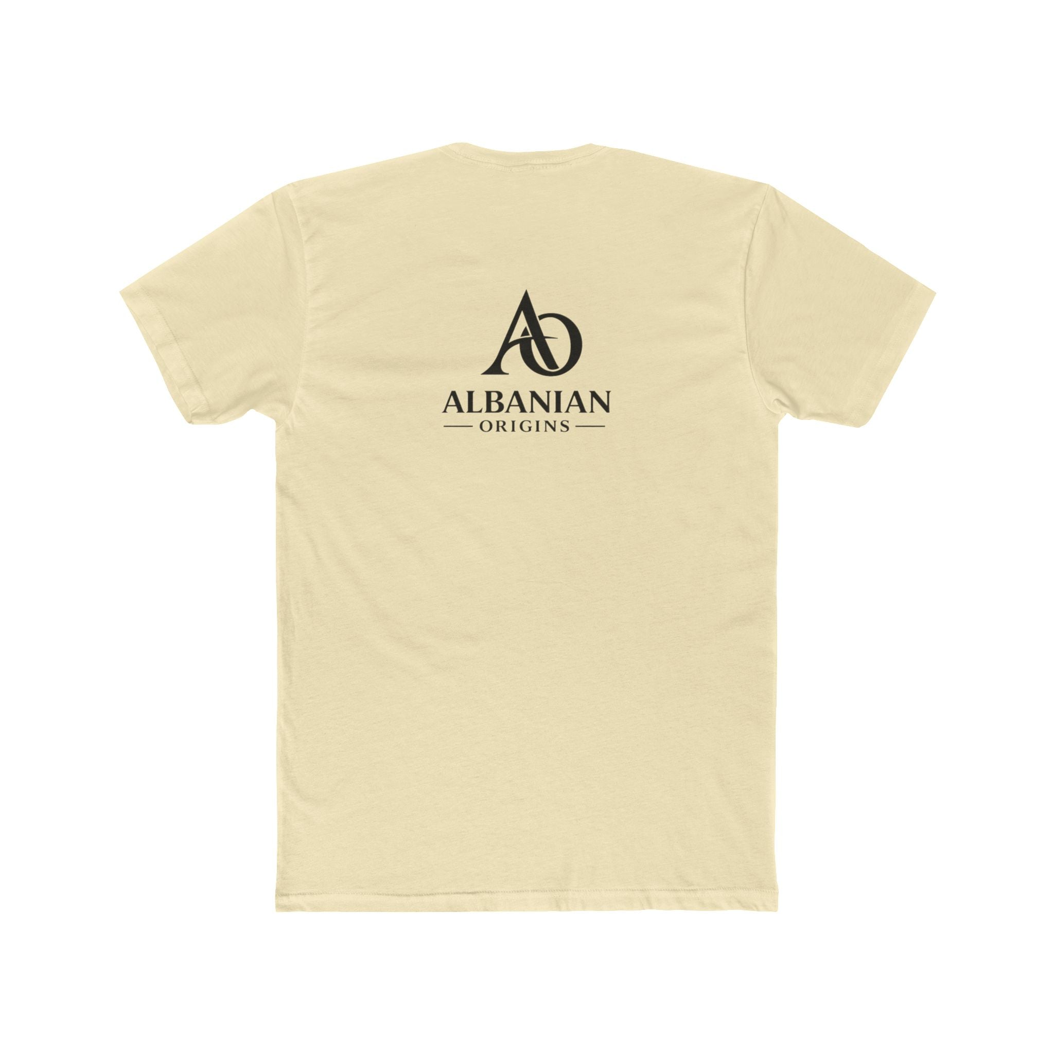 Unisex Cotton Crew Tee - Tribal Eagle Design - Albanian Origins Logo