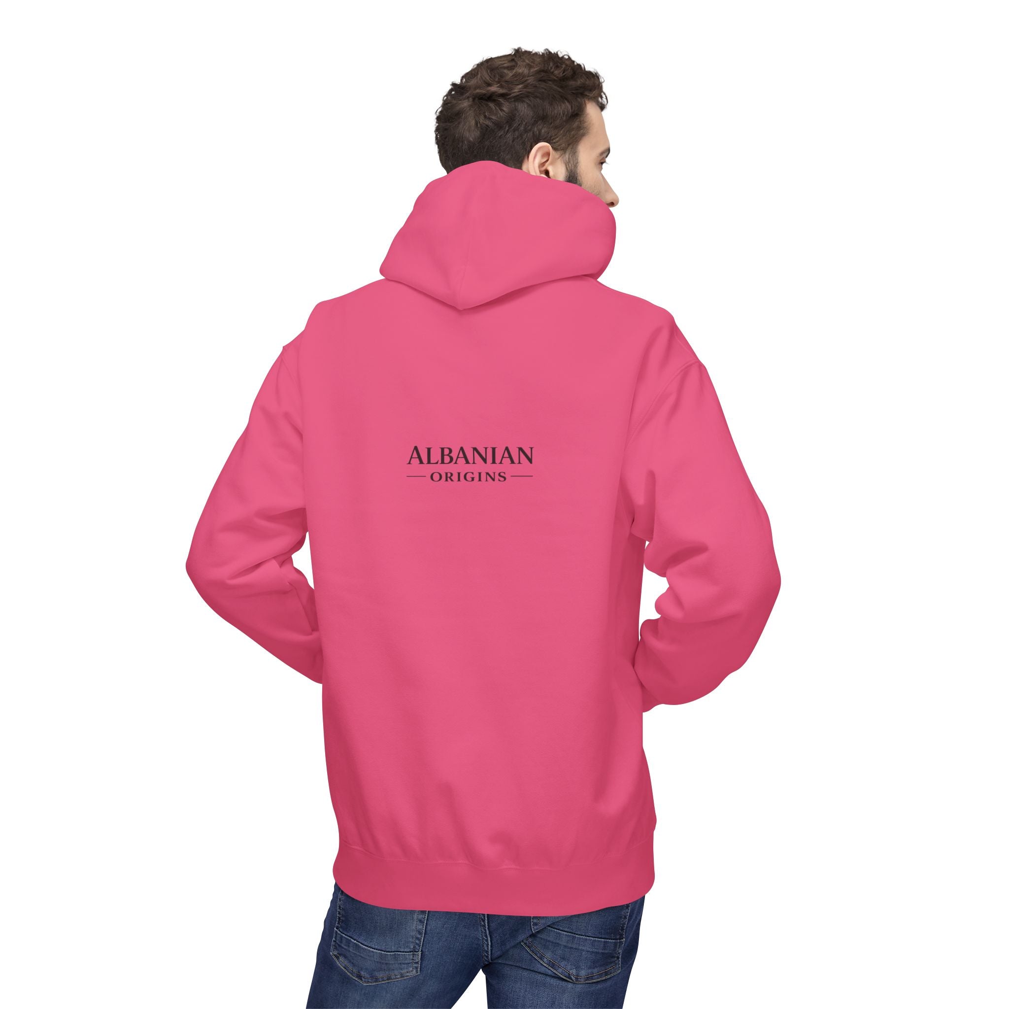 Unisex Midweight Softstyle Fleece Hoodie - Tribal Eagle  Design - Albanian Origins