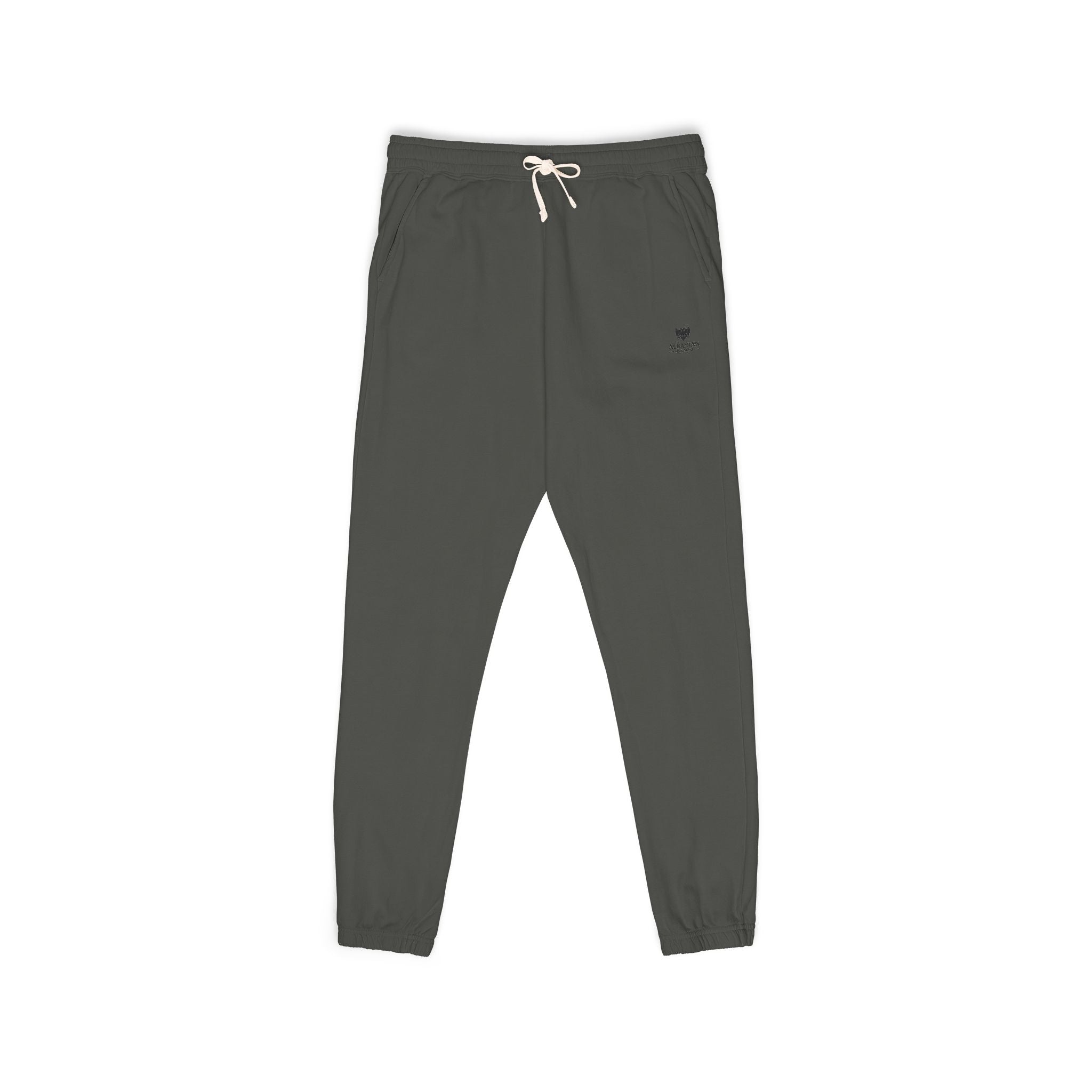 Unisex Garment-Dyed Fleece Sweatpants - Albanian Origins Eagle Design