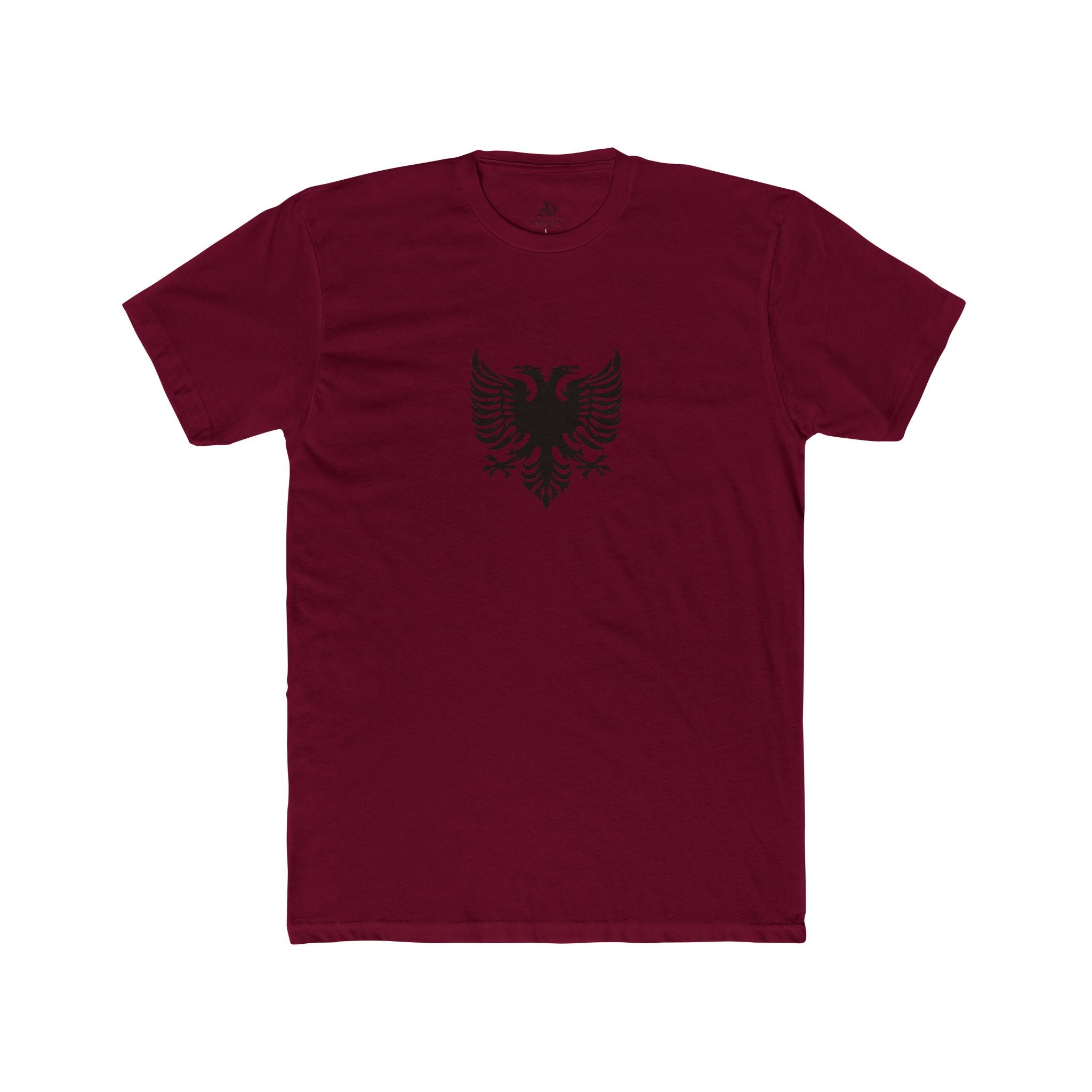 Unisex Cotton Crew Tee - Tribal Eagle Design - Albanian Origins Logo