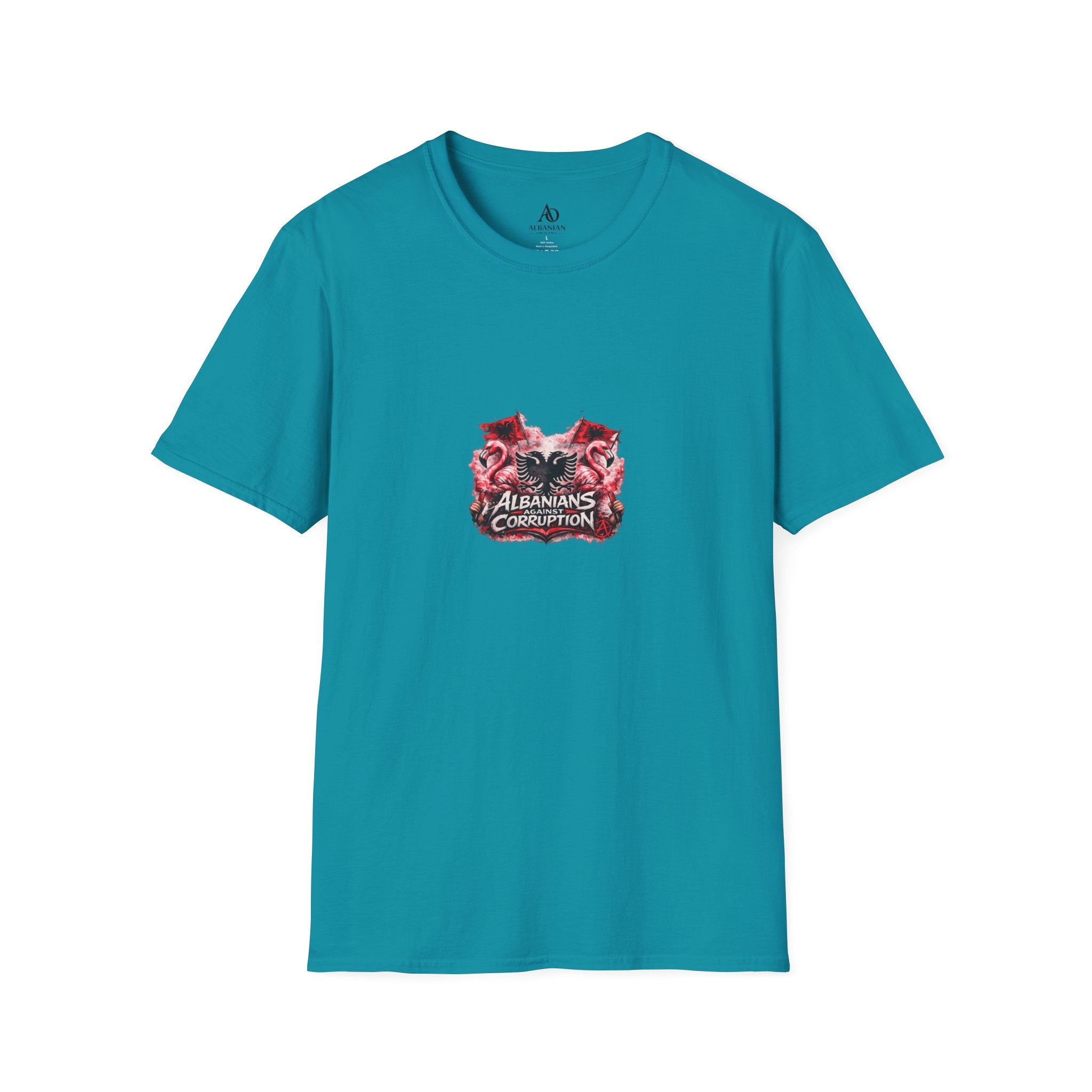 Unisex Softstyle T-Shirt - Albanians Against Corruption - Albanian Origins