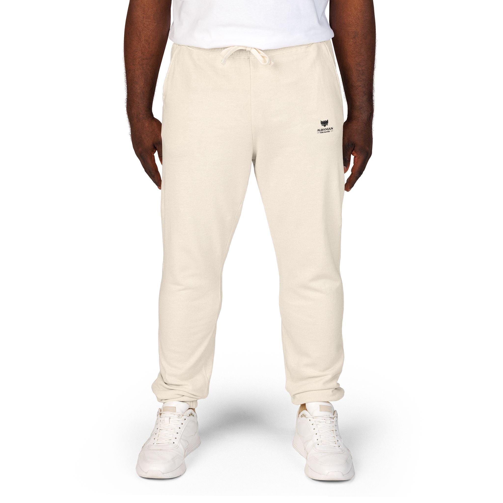 Unisex Garment-Dyed Fleece Sweatpants - Albanian Origins Eagle Design