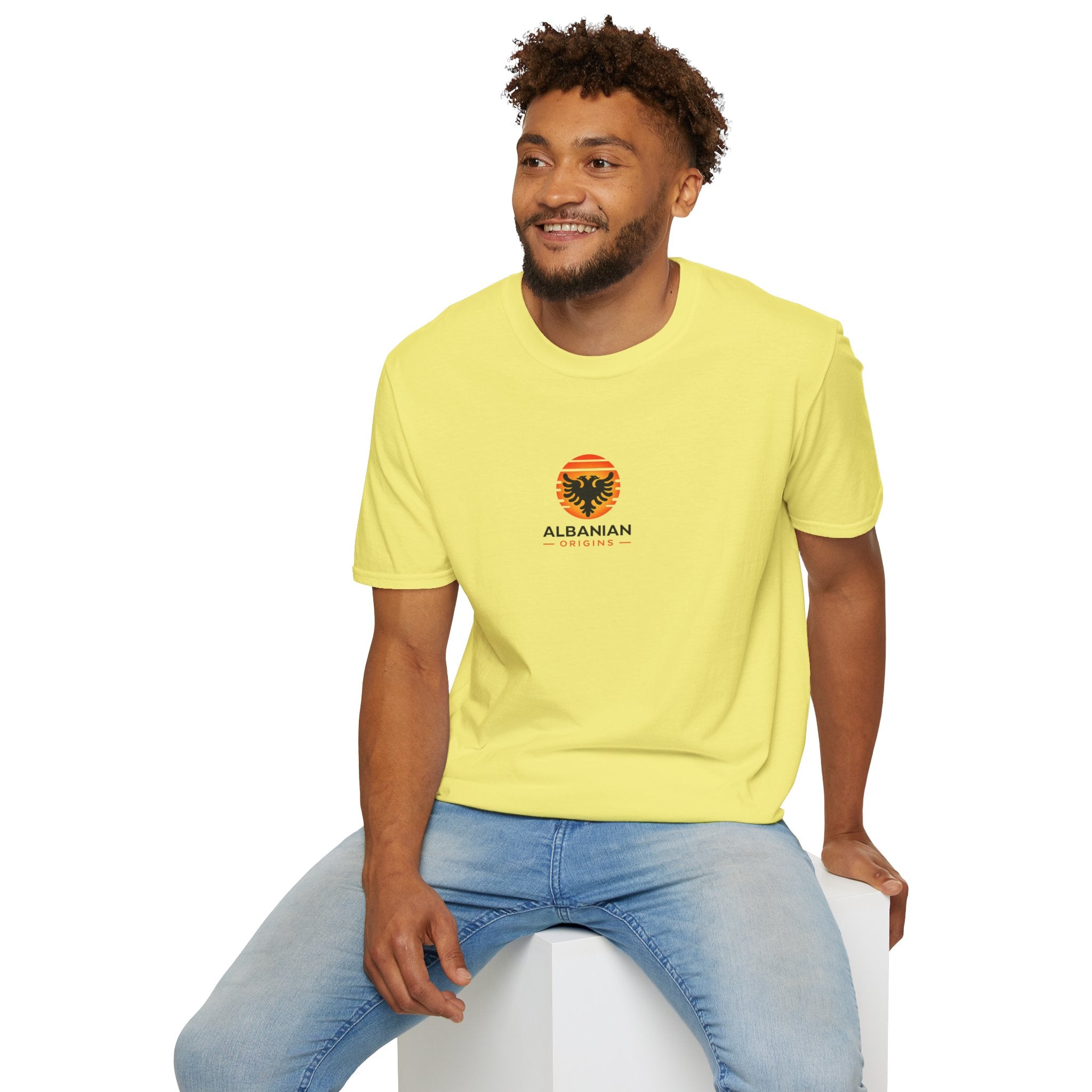 Unisex Softstyle T-Shirt - Albanian Origins Sun Logo