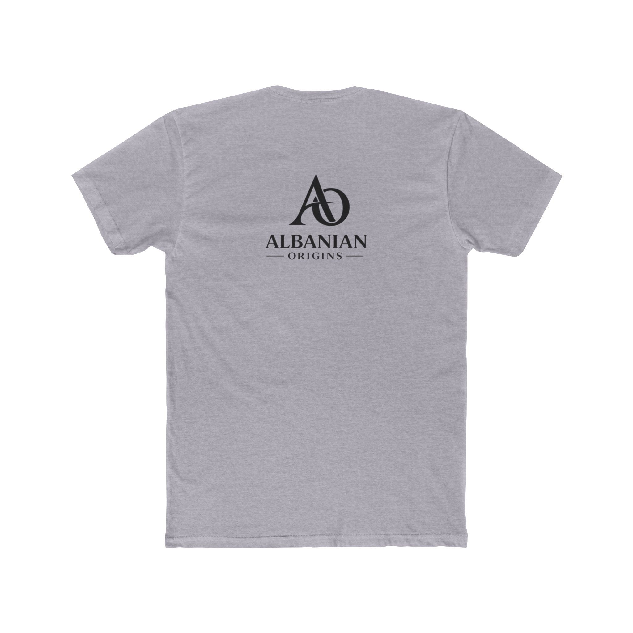 Unisex Cotton Crew Tee - Tribal Eagle Design - Albanian Origins Logo