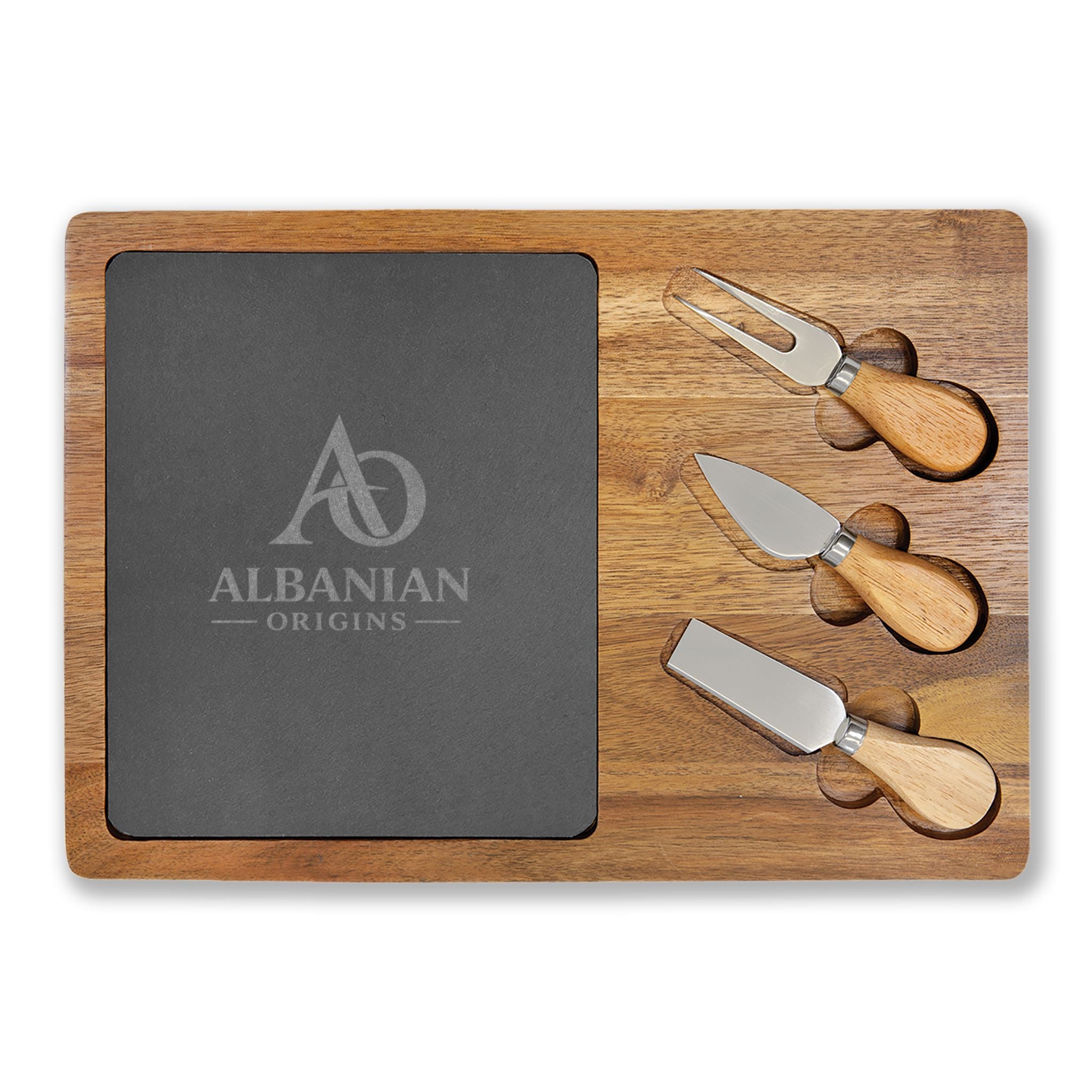 Charcuterie Board (Engraving) - Albanian Origins Logo