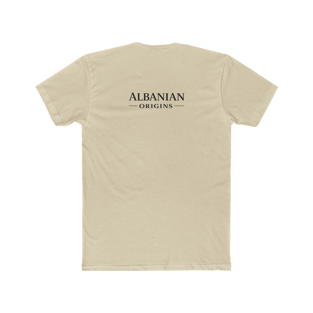 Unisex Cotton Crew Tee - Tribal Eagle Design - Albanian Origins