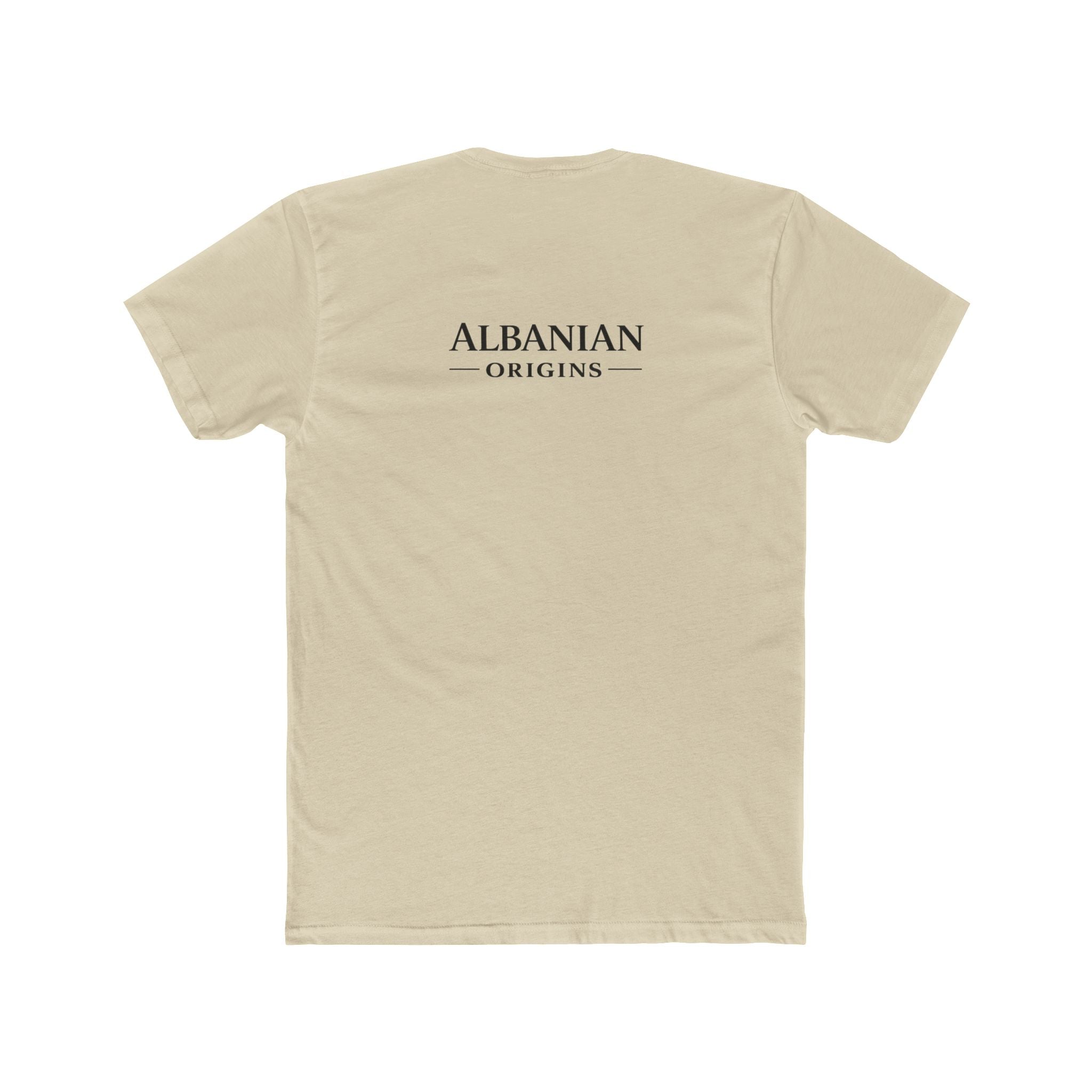 Unisex Cotton Crew Tee - Tribal Eagle Design - Albanian Origins