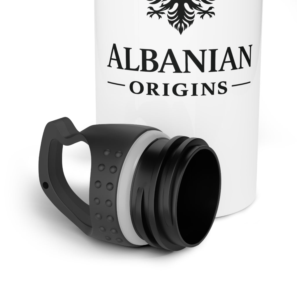 Stainless Steel Water Bottle - Albanian Origins Eagle Logo