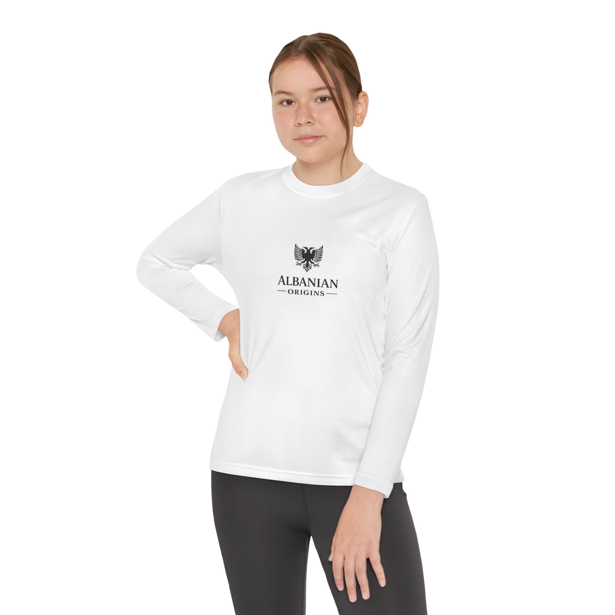 Youth Long Sleeve Competitor Tee - Albanian Origins Eagle