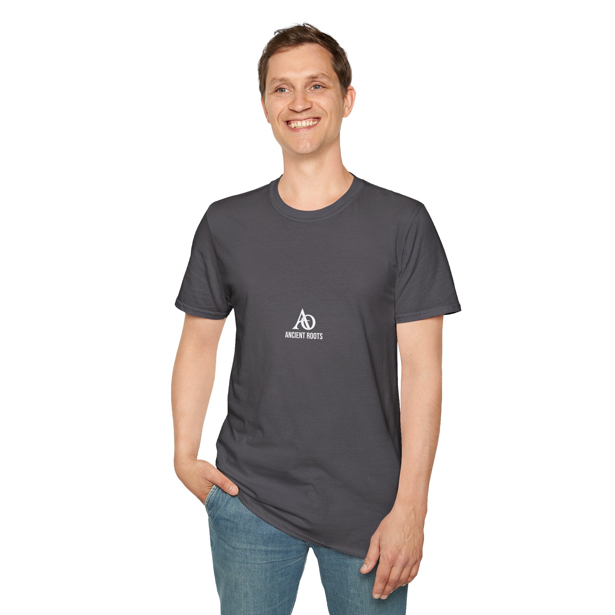 Unisex Softstyle T-Shirt - Albanian Origins - AO Logo - Ancient Roots