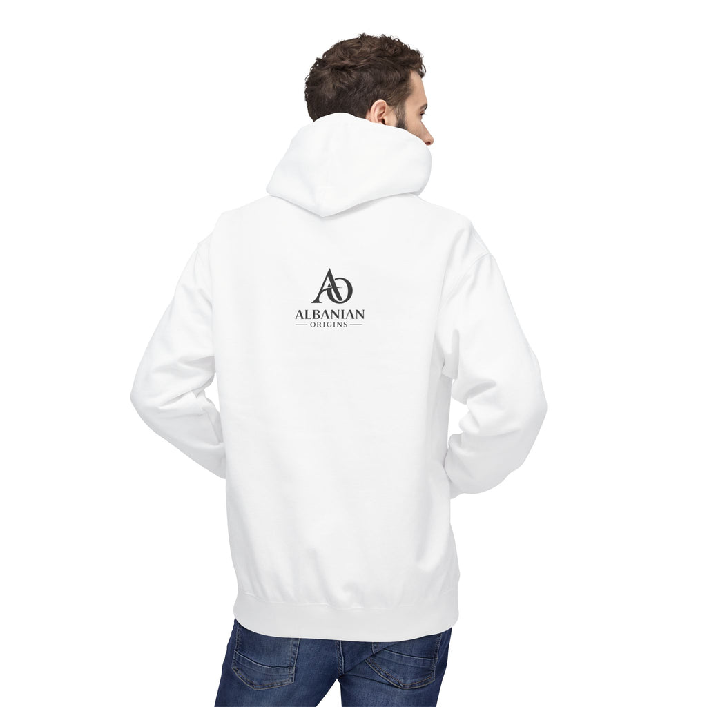 Unisex Midweight Softstyle Fleece Hoodie - Tribal Eagle Design - Albanian Origins