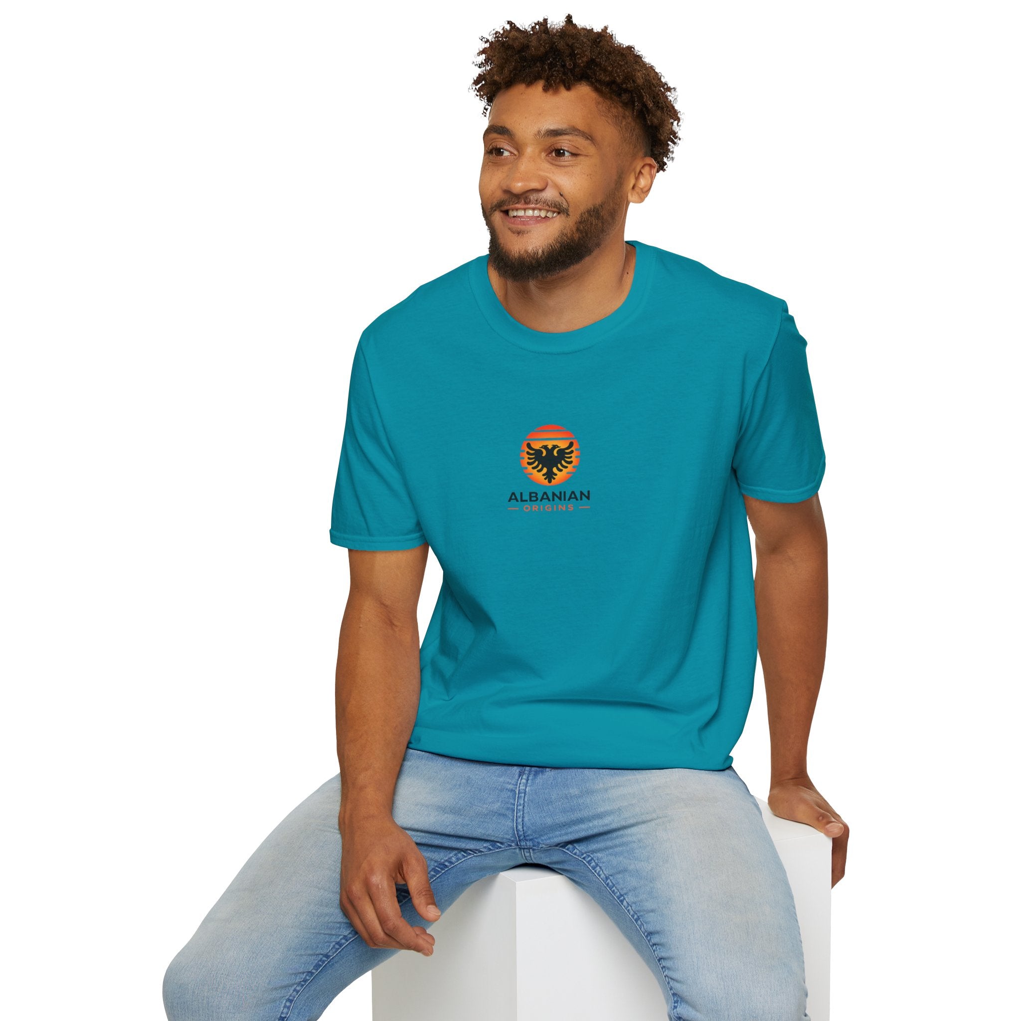 Unisex Softstyle T-Shirt - Albanian Origins Sun Logo