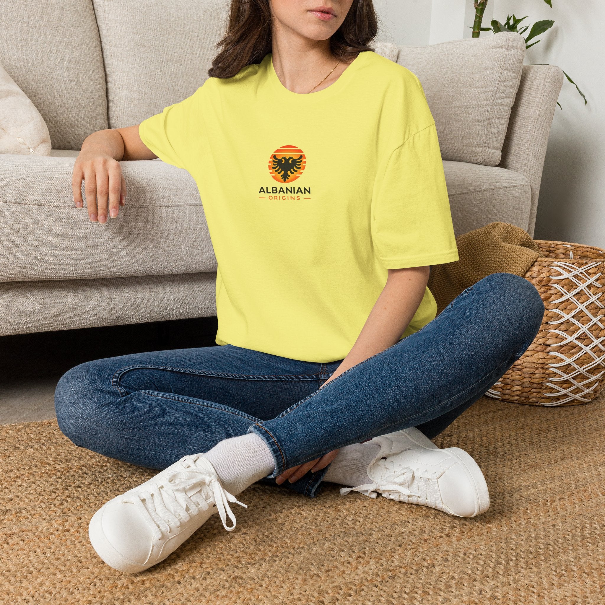 Unisex Softstyle T-Shirt - Albanian Origins Sun Logo