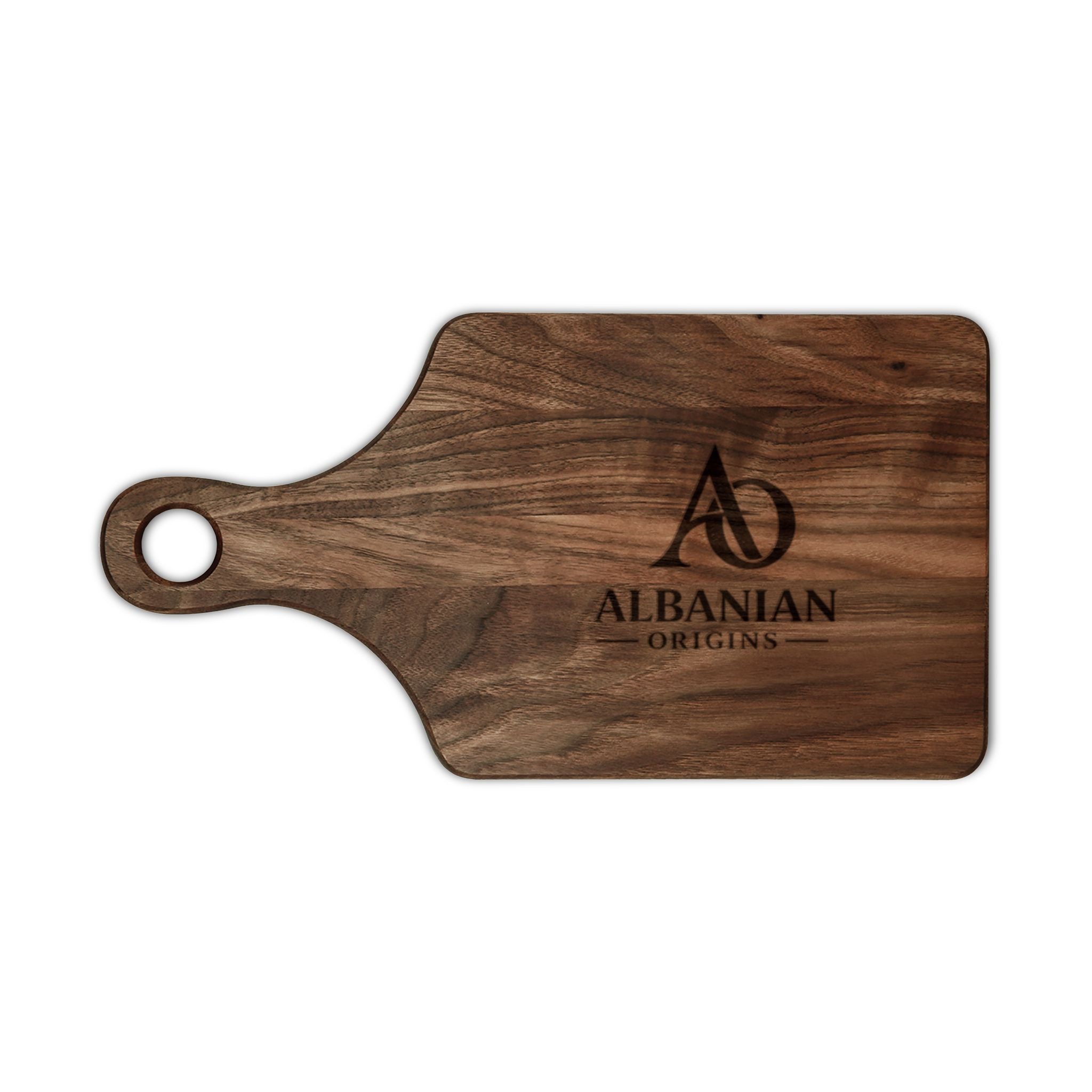 Wooden Cutting Board (Engraving) - Albanian Origins Logo
