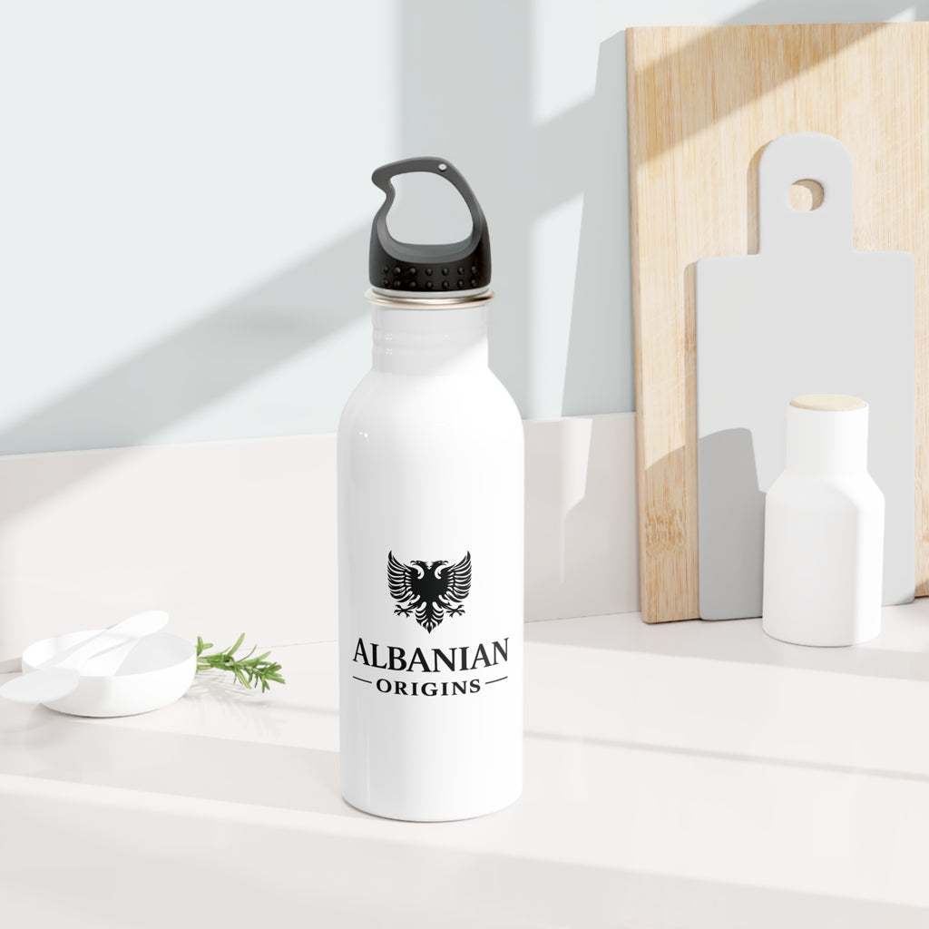 Stainless Steel Water Bottle - Albanian Origins Eagle Logo