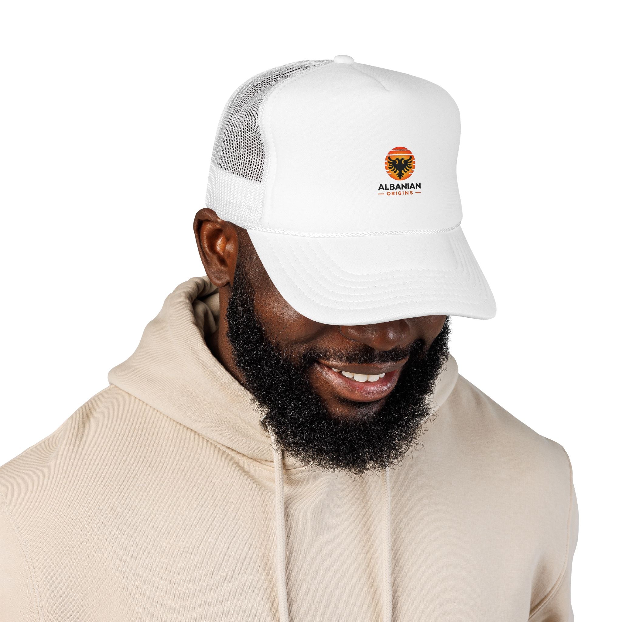 Foam Trucker Hat - Albanian Origins Sun Logo