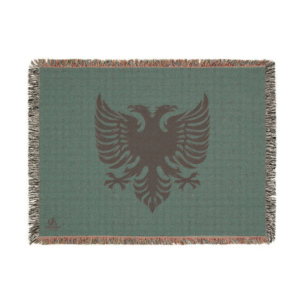 Woven Blanket - Tribal Eagle Design - Albanian Origins Logo