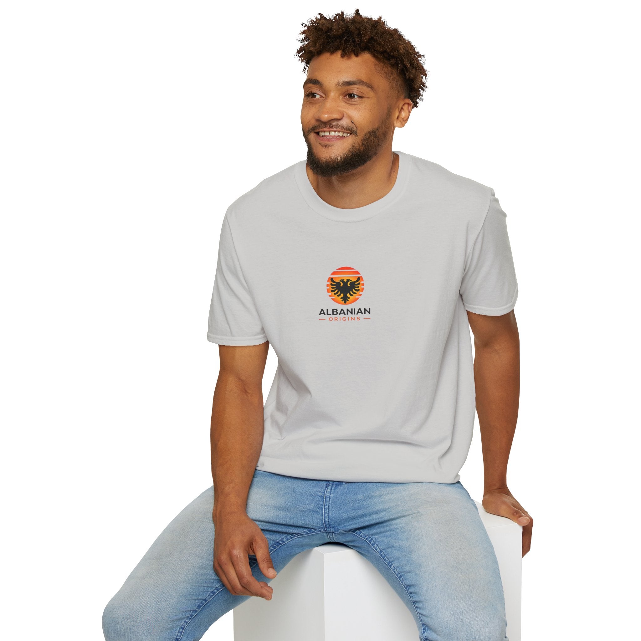 Unisex Softstyle T-Shirt - Albanian Origins Sun Logo
