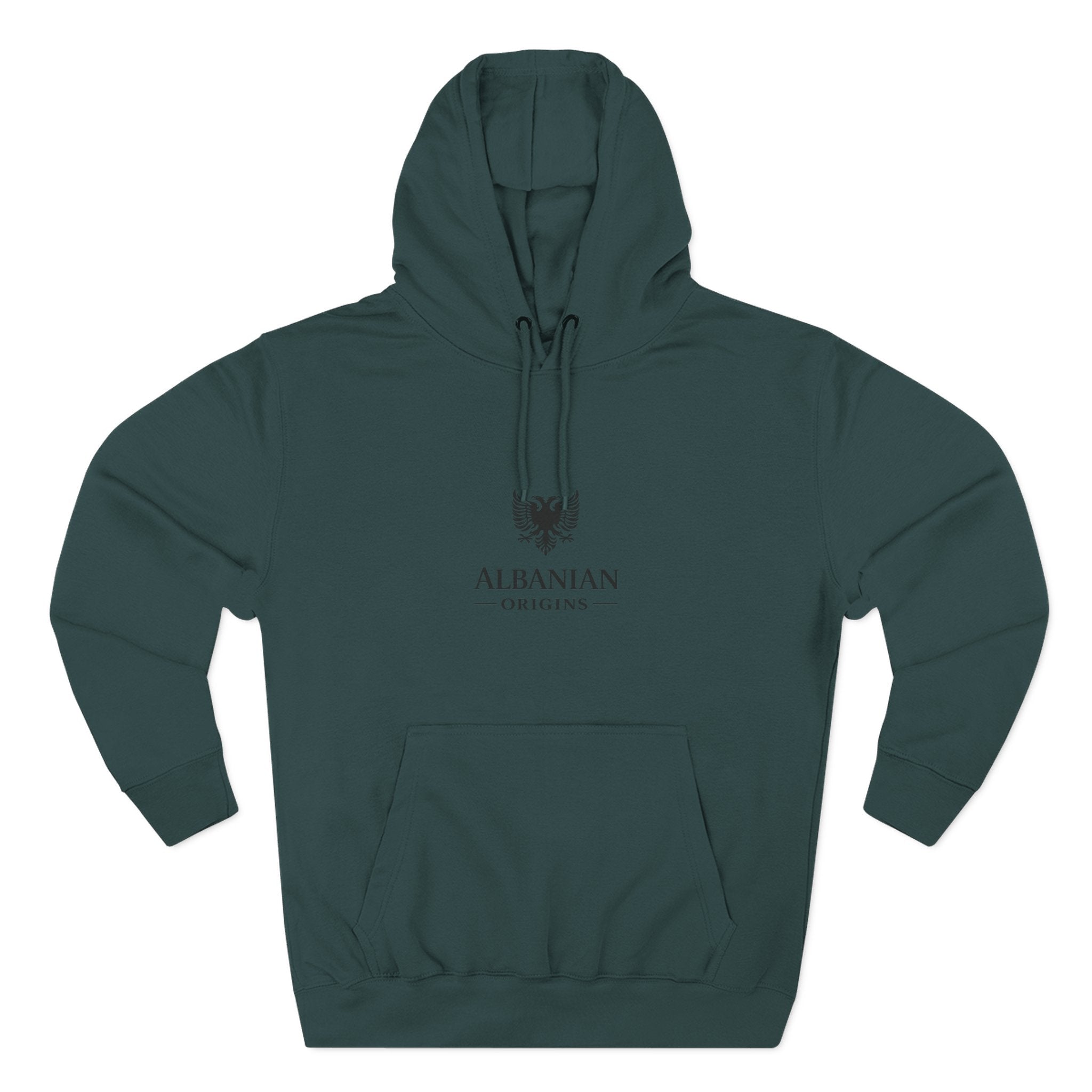 Three-Panel Fleece Hoodie - Albanian Origins Eagle