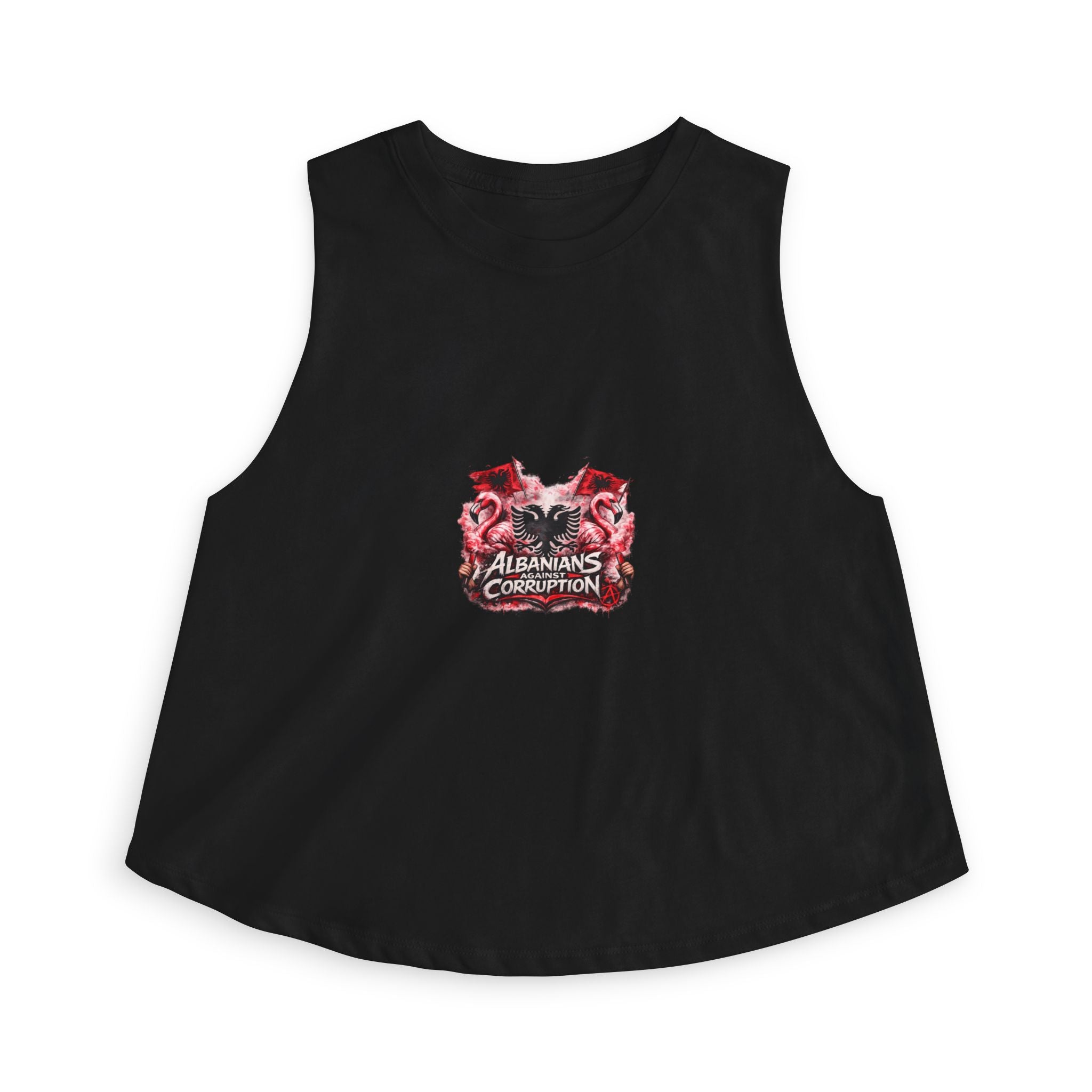 Women's Crop Top - Albanians Against Corruption - Albanian Origins