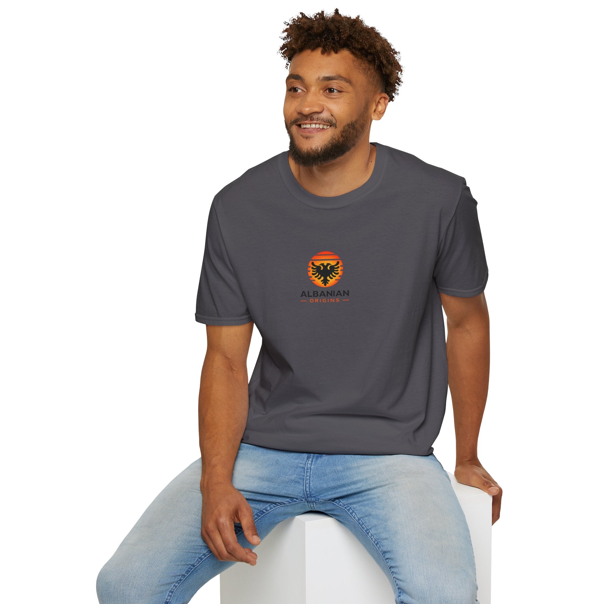 Unisex Softstyle T-Shirt - Albanian Origins Sun Logo