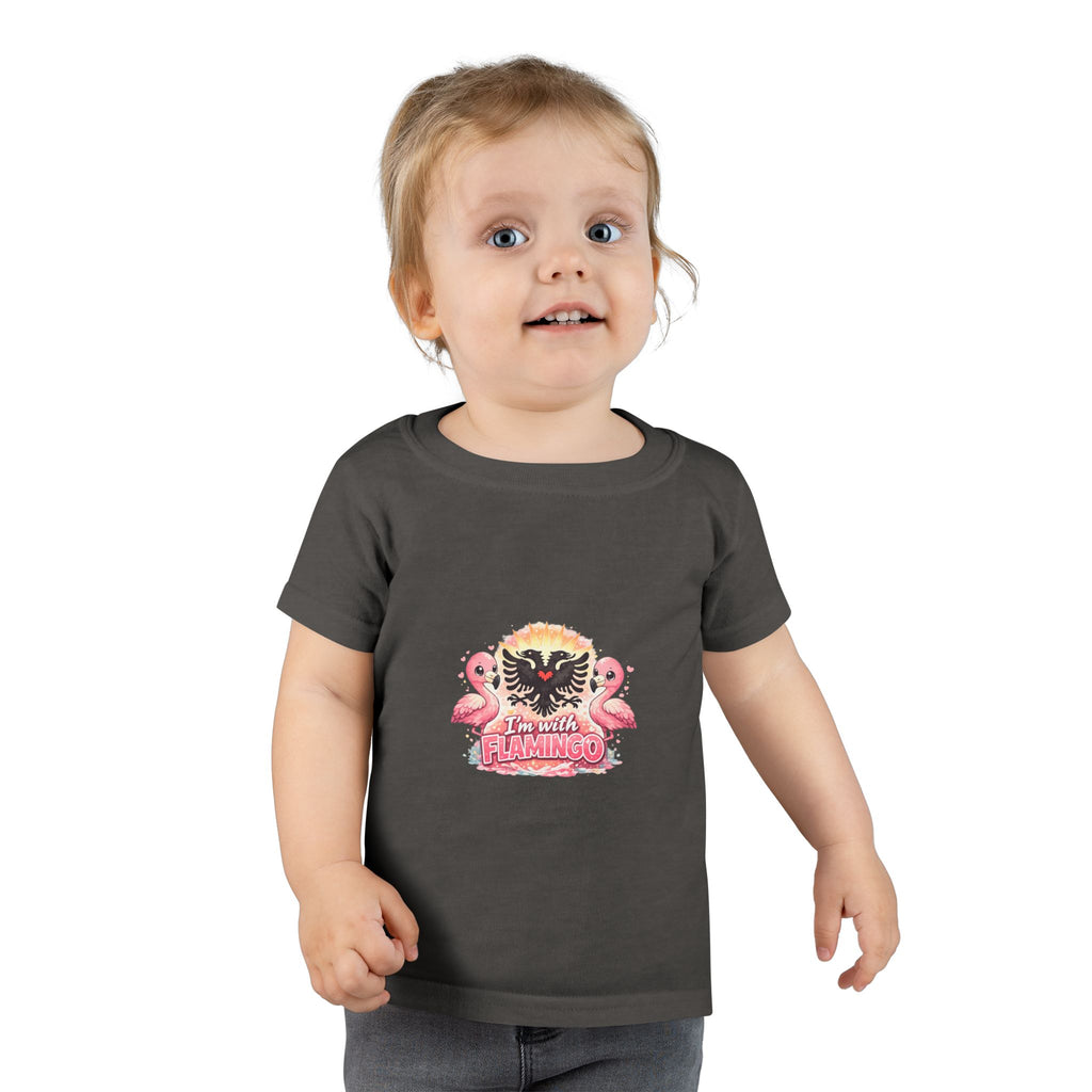 Toddler T-shirt - I'm With Flamingo - Albanian Origins