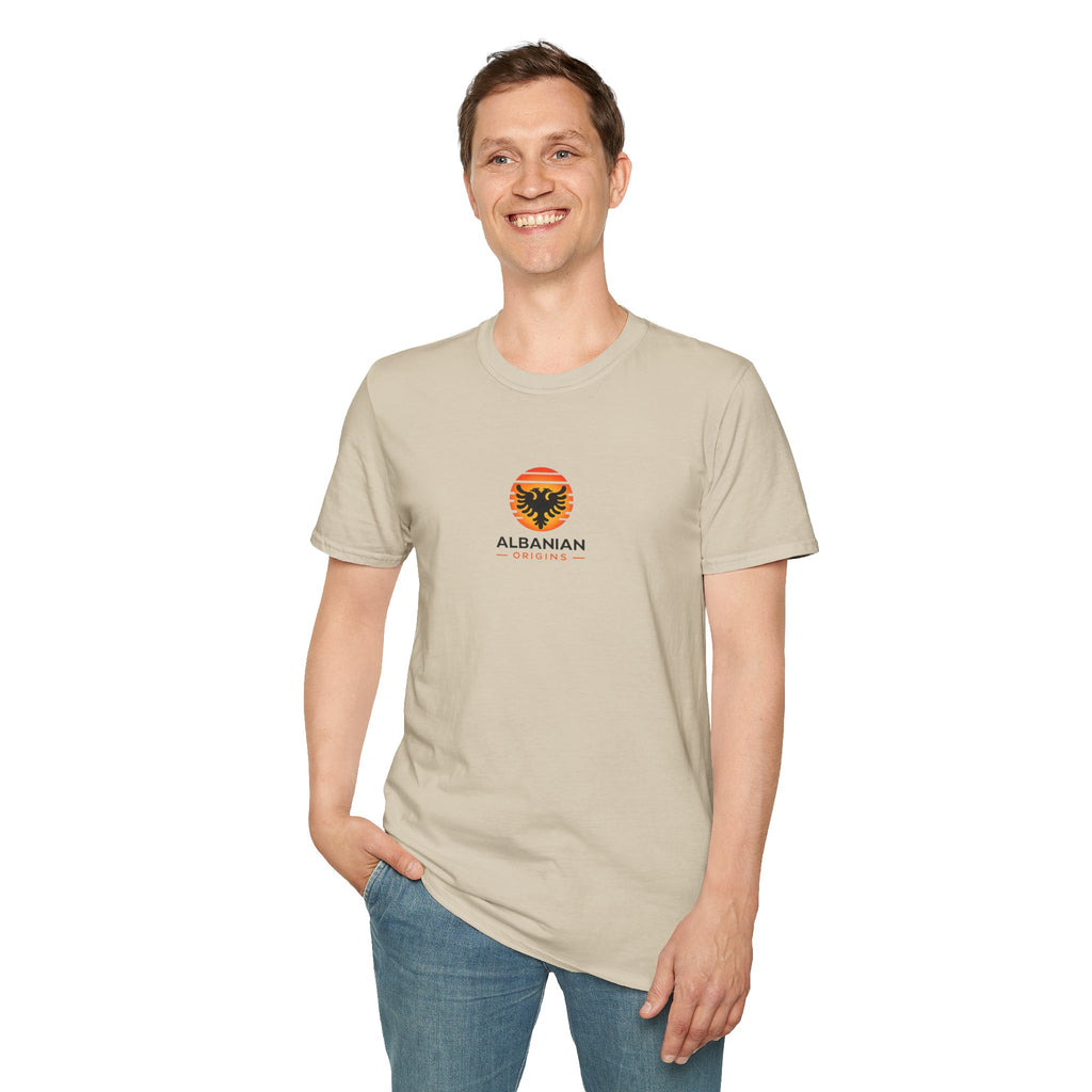 Unisex Softstyle T-Shirt - Albanian Origins Sun Logo