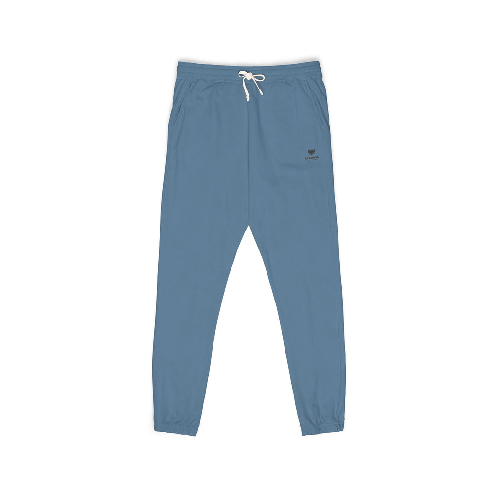 Unisex Garment-Dyed Fleece Sweatpants - Albanian Origins Eagle Design