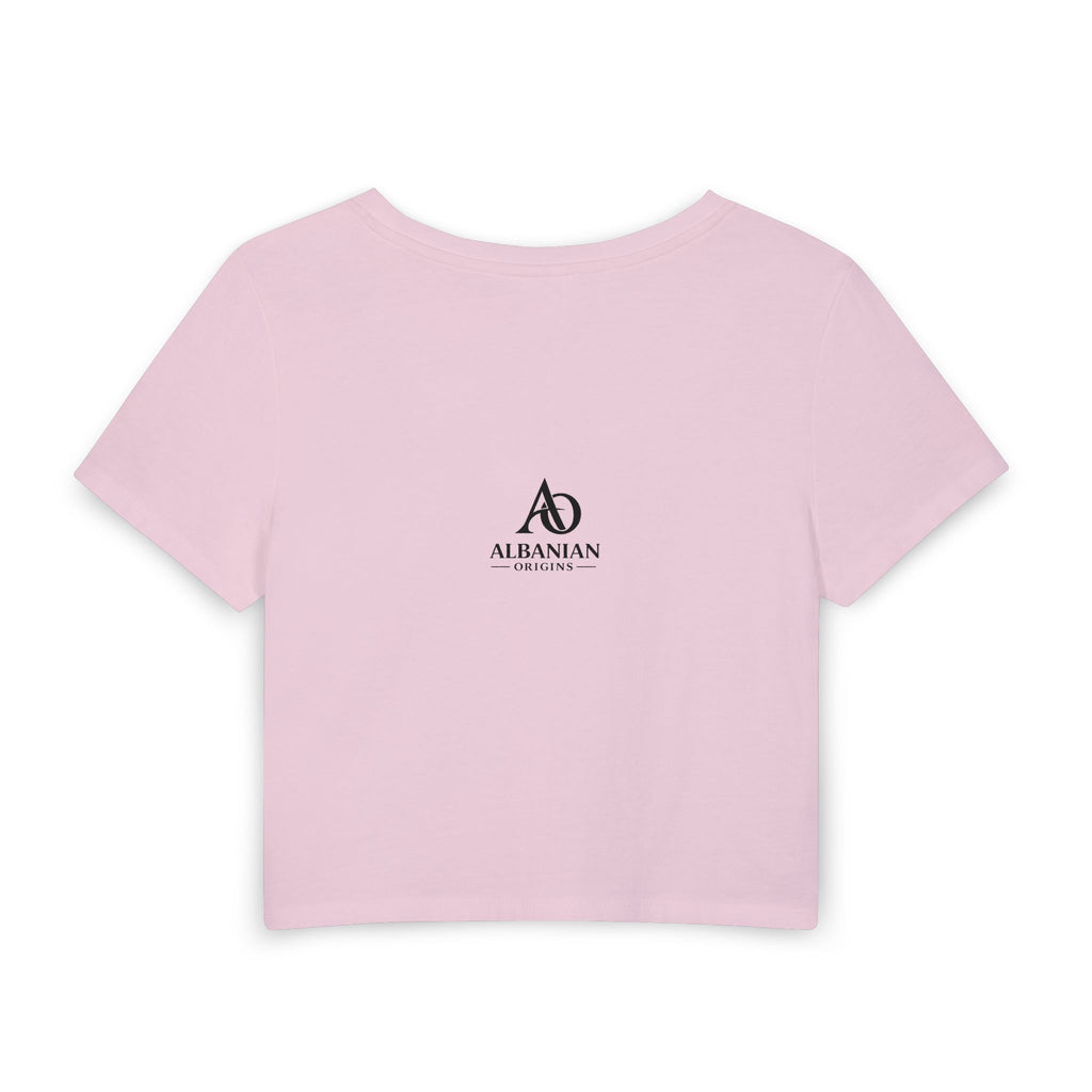 Women's Baby Tee - Albanians Against Corruption - Albanian Origins