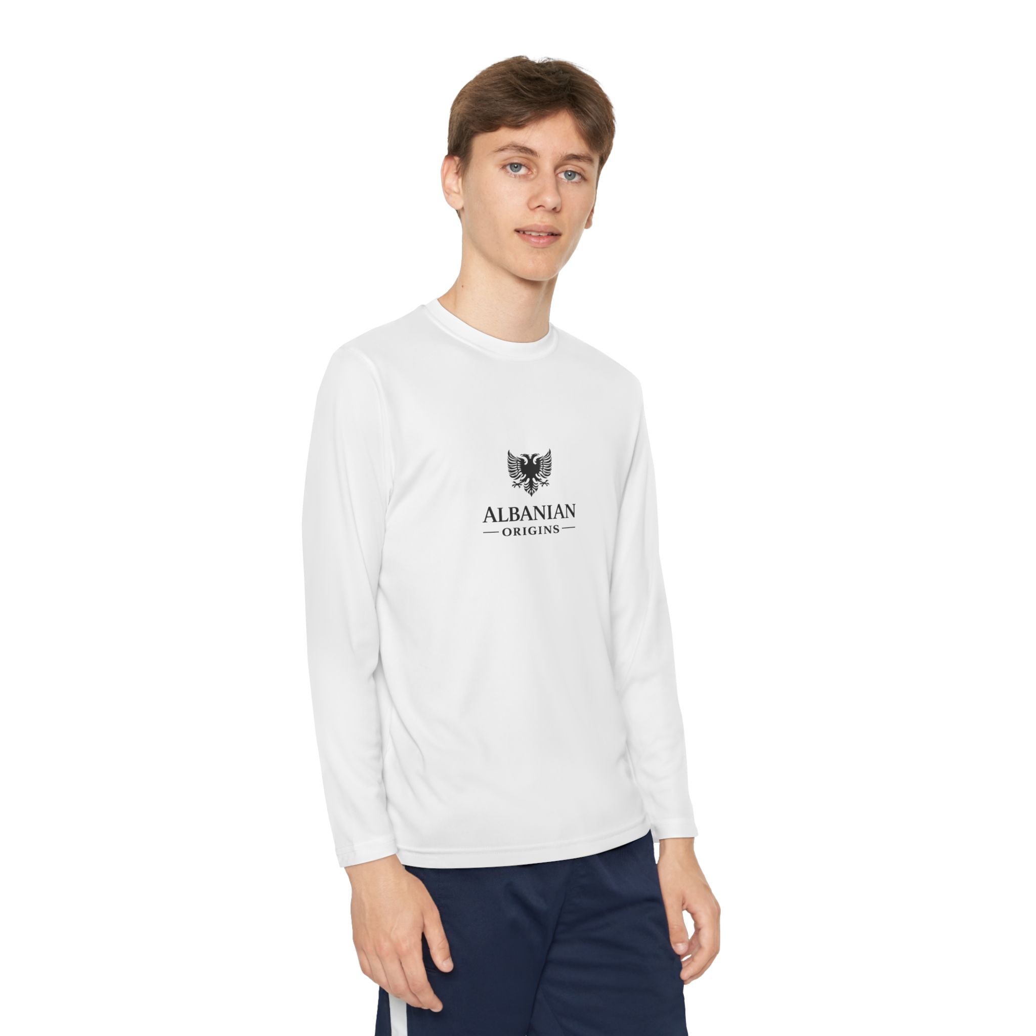 Youth Long Sleeve Competitor Tee - Albanian Origins Eagle