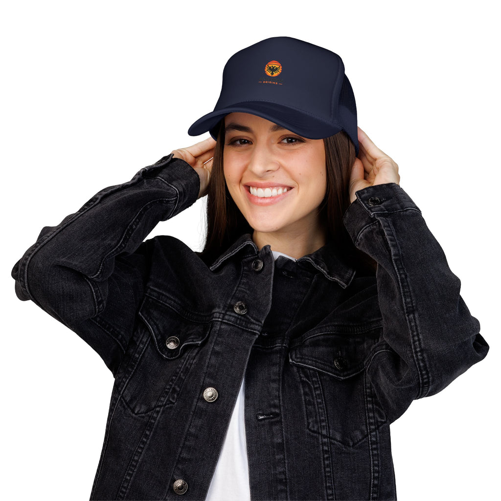 Foam Trucker Hat - Albanian Origins Sun Logo