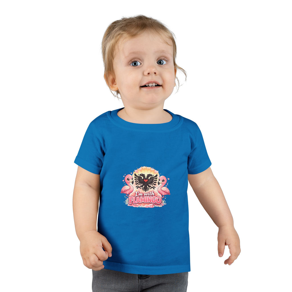 Toddler T-shirt - I'm With Flamingo - Albanian Origins