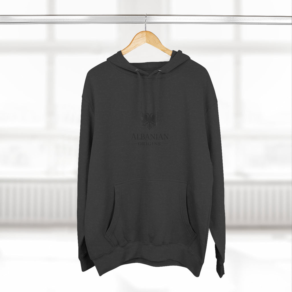 Three-Panel Fleece Hoodie - Albanian Origins Eagle