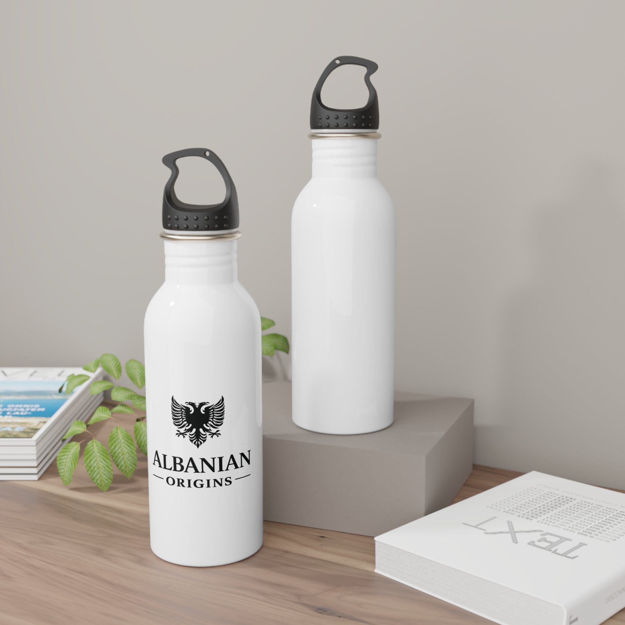 Stainless Steel Water Bottle - Albanian Origins Eagle Logo
