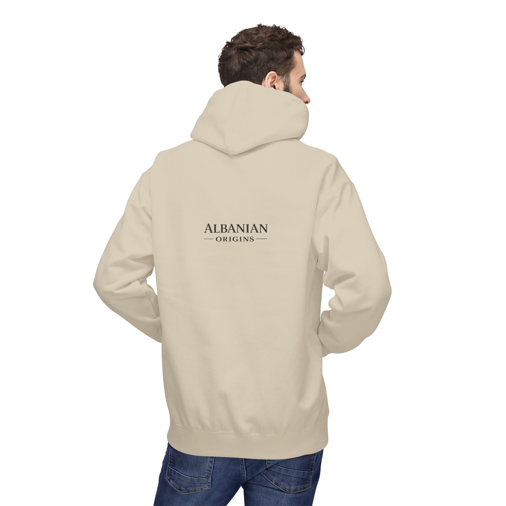 Unisex Midweight Softstyle Fleece Hoodie - Tribal Eagle  Design - Albanian Origins