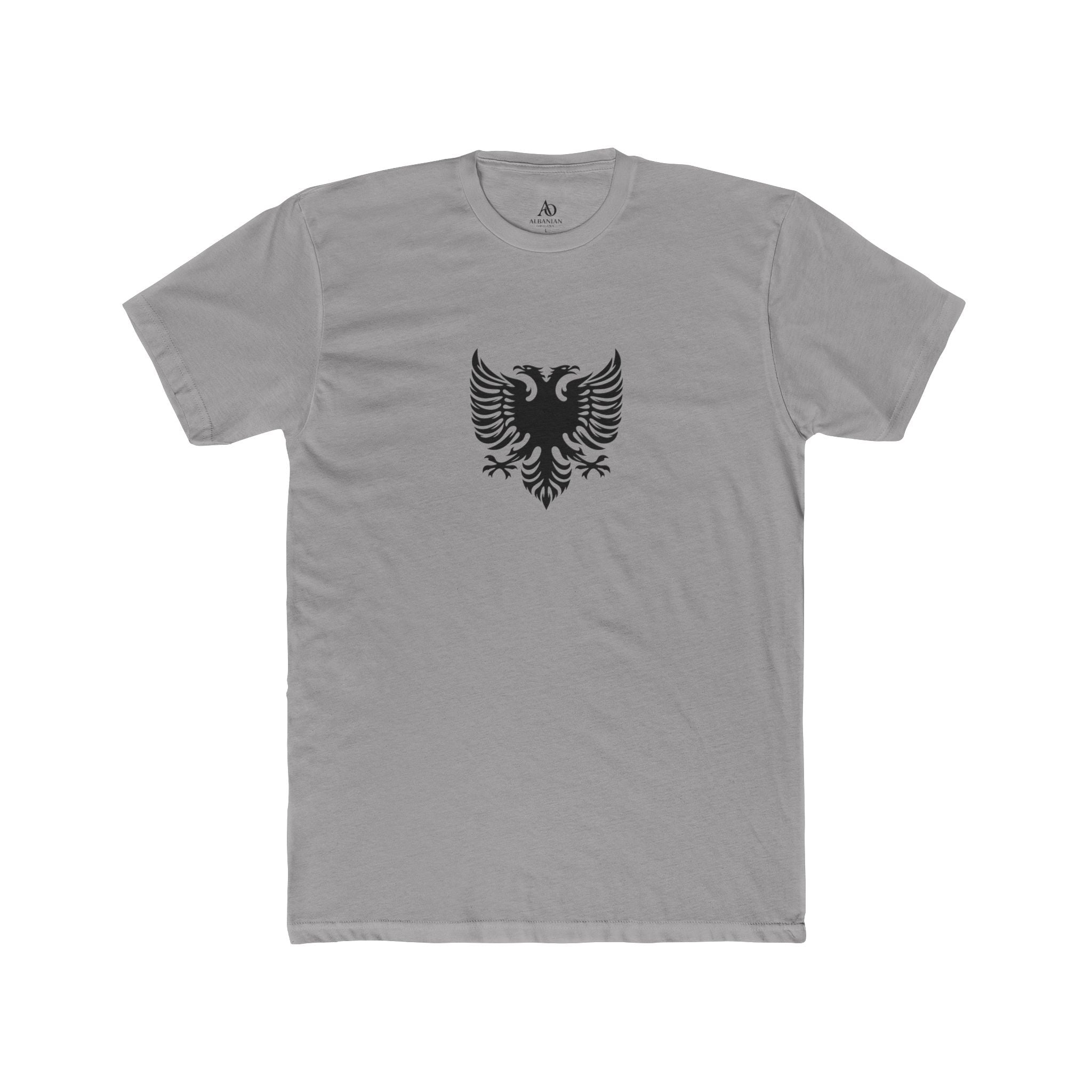 Unisex Cotton Crew Tee - Tribal Eagle Design - Albanian Origins Logo