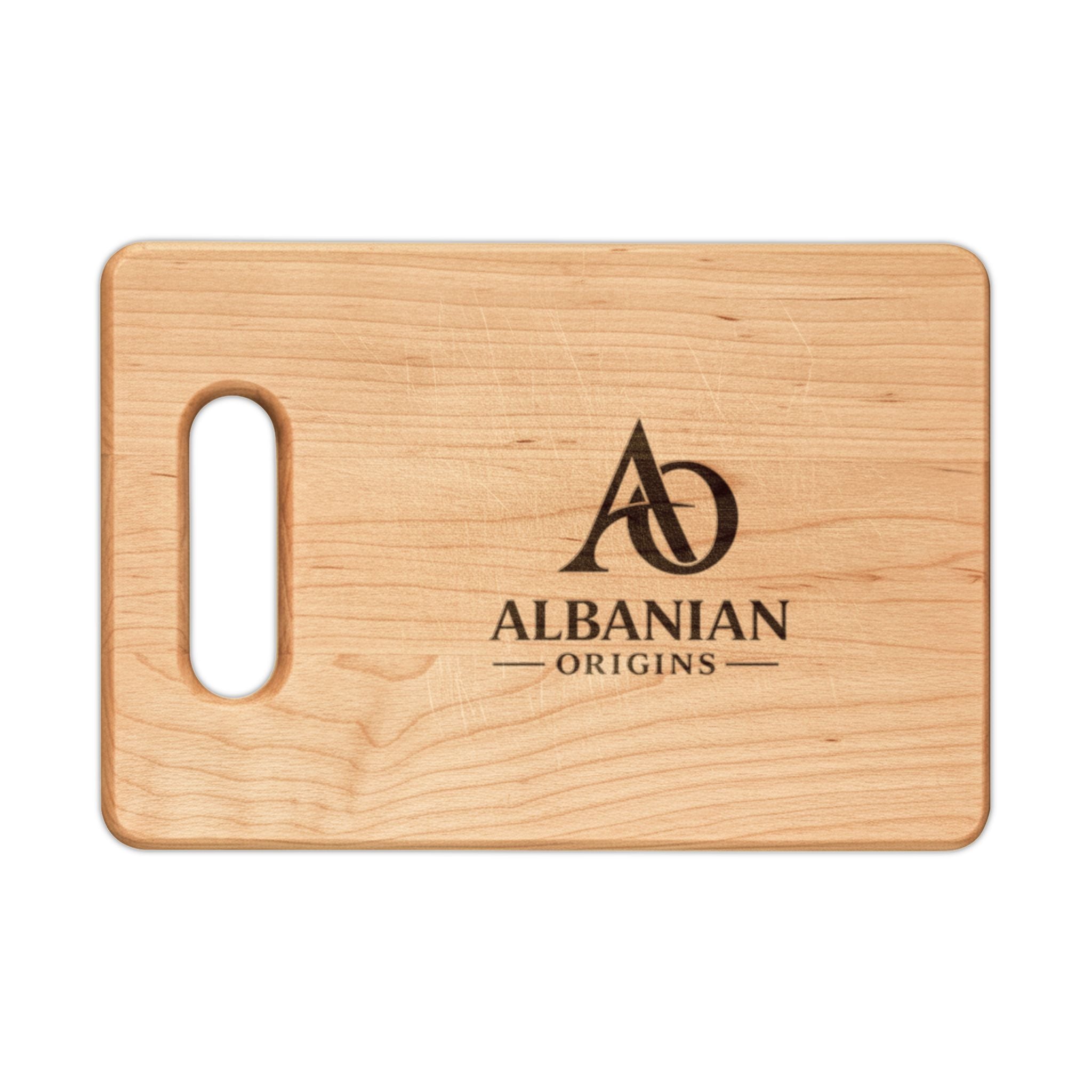 Wooden Cutting Board (Engraving) - Albanian Origins Logo