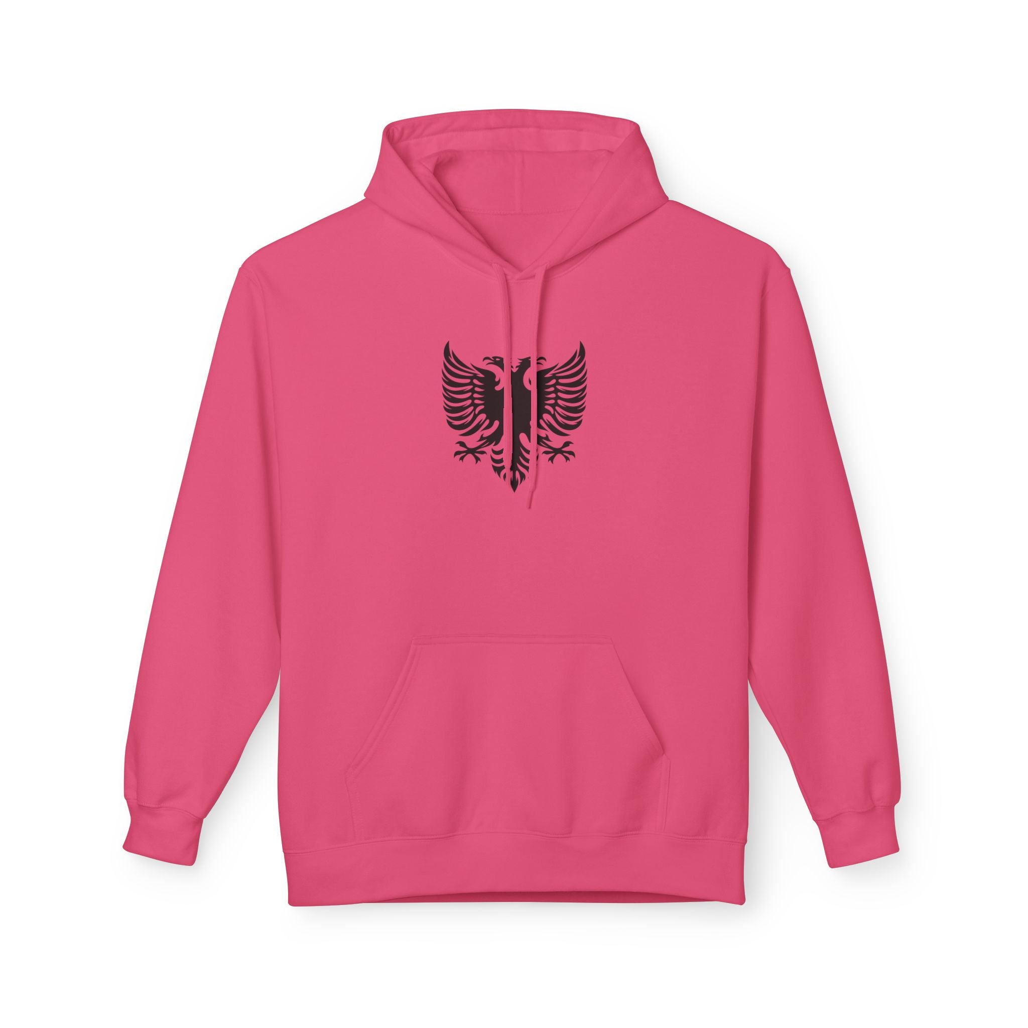 Unisex Midweight Softstyle Fleece Hoodie - Tribal Eagle Design - Albanian Origins