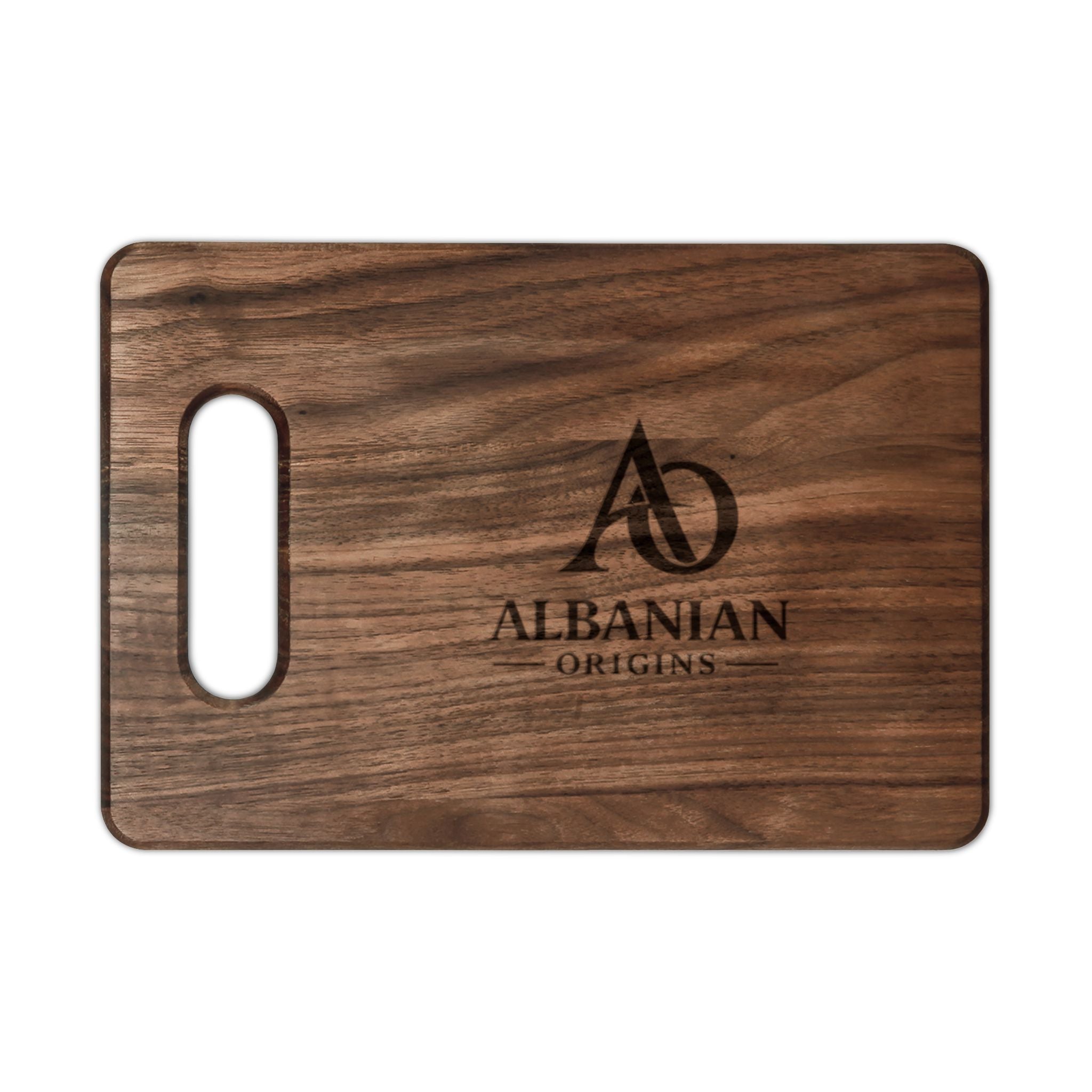 Wooden Cutting Board (Engraving) - Albanian Origins Logo